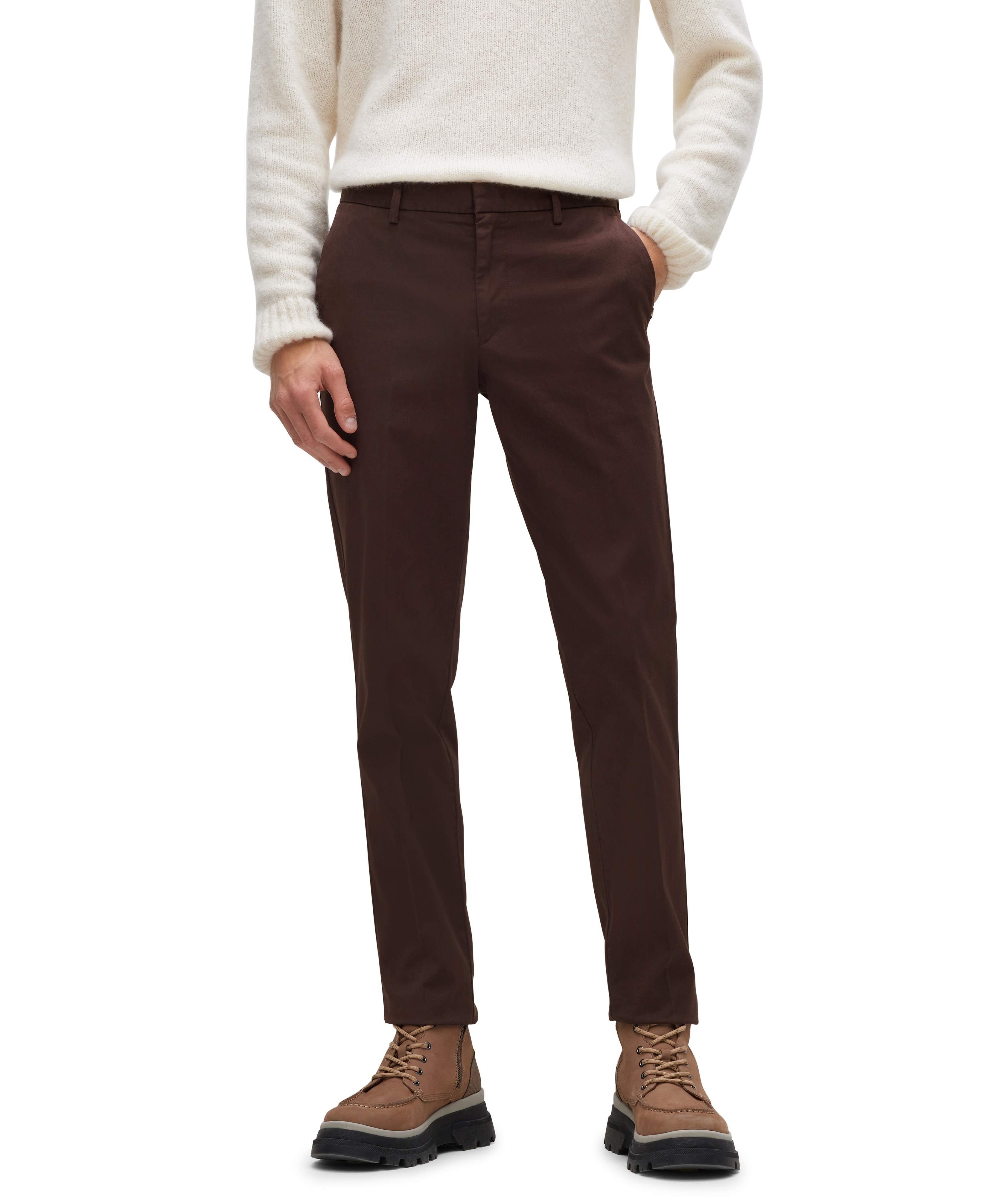 Slim-Fit Stretch-Cotton Gabardine Chino Pants image 1