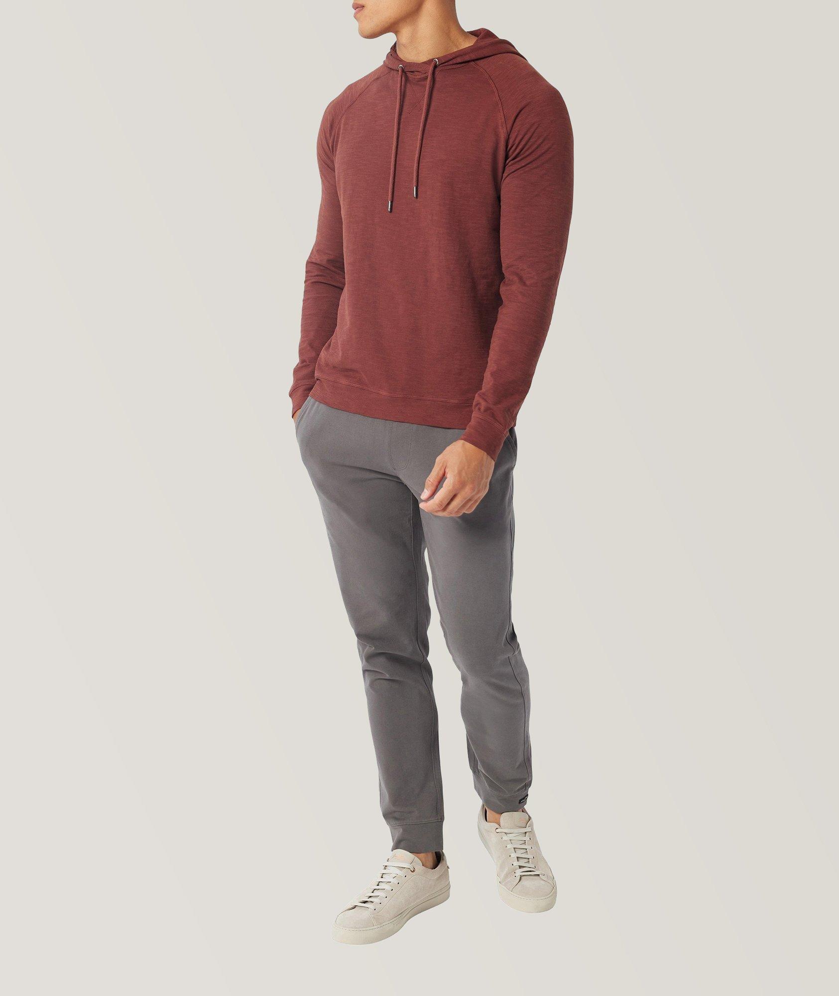 Long-Sleeve Soft Slub Hooded Sweater image 0