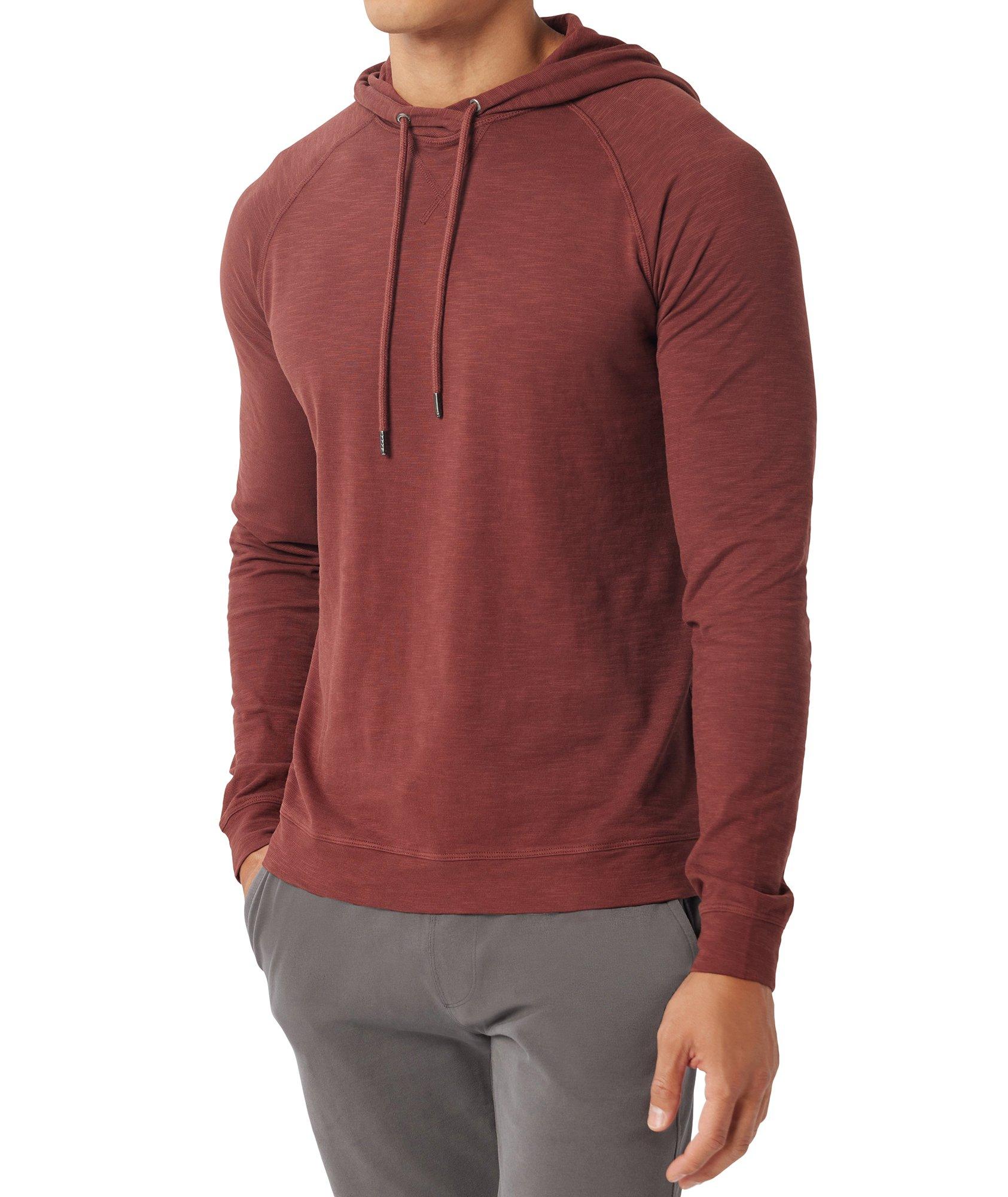 Long-Sleeve Soft Slub Hooded Sweater image 1