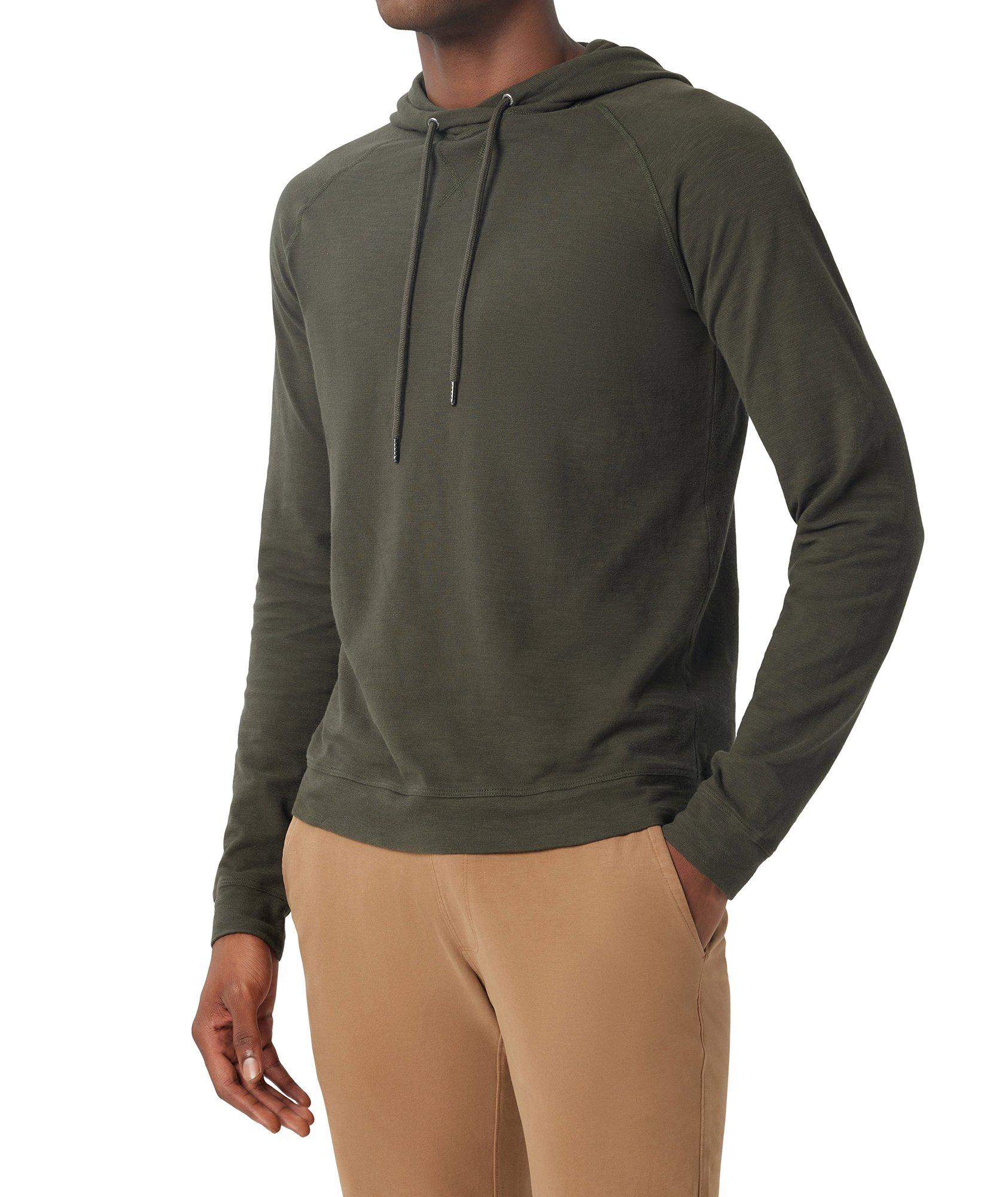 Long-Sleeve Soft Slub Hooded Sweater image 1