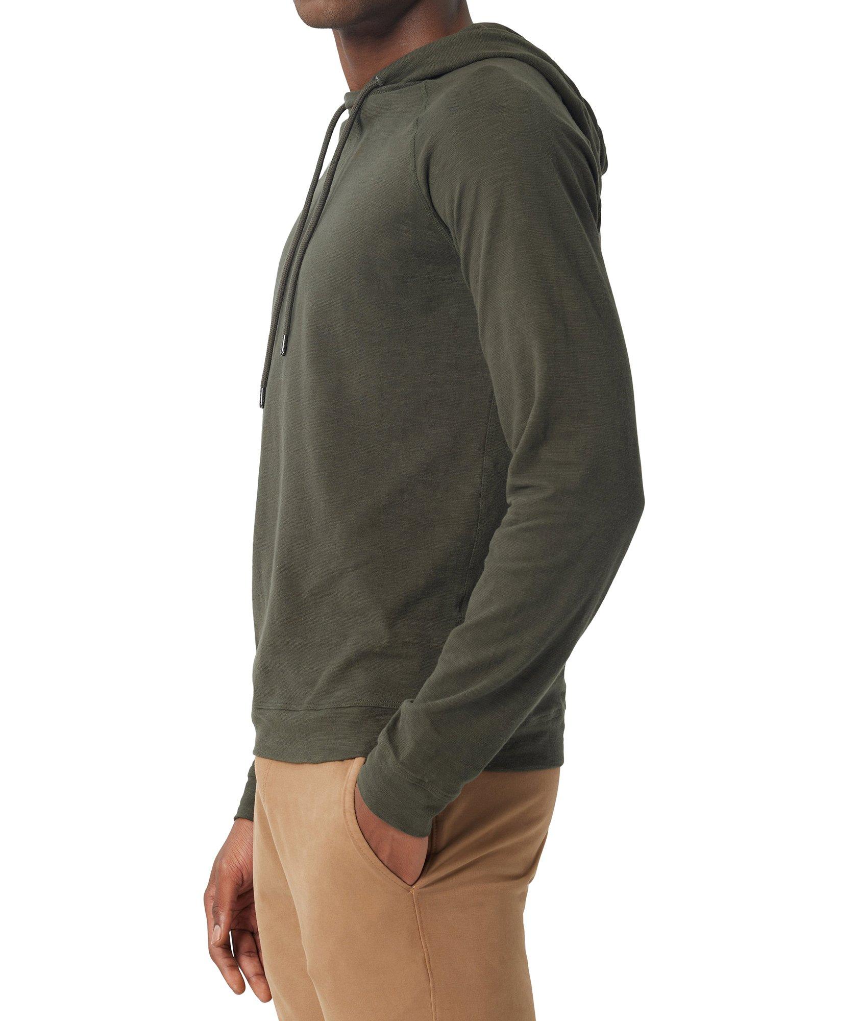 Long-Sleeve Soft Slub Hooded Sweater image 2