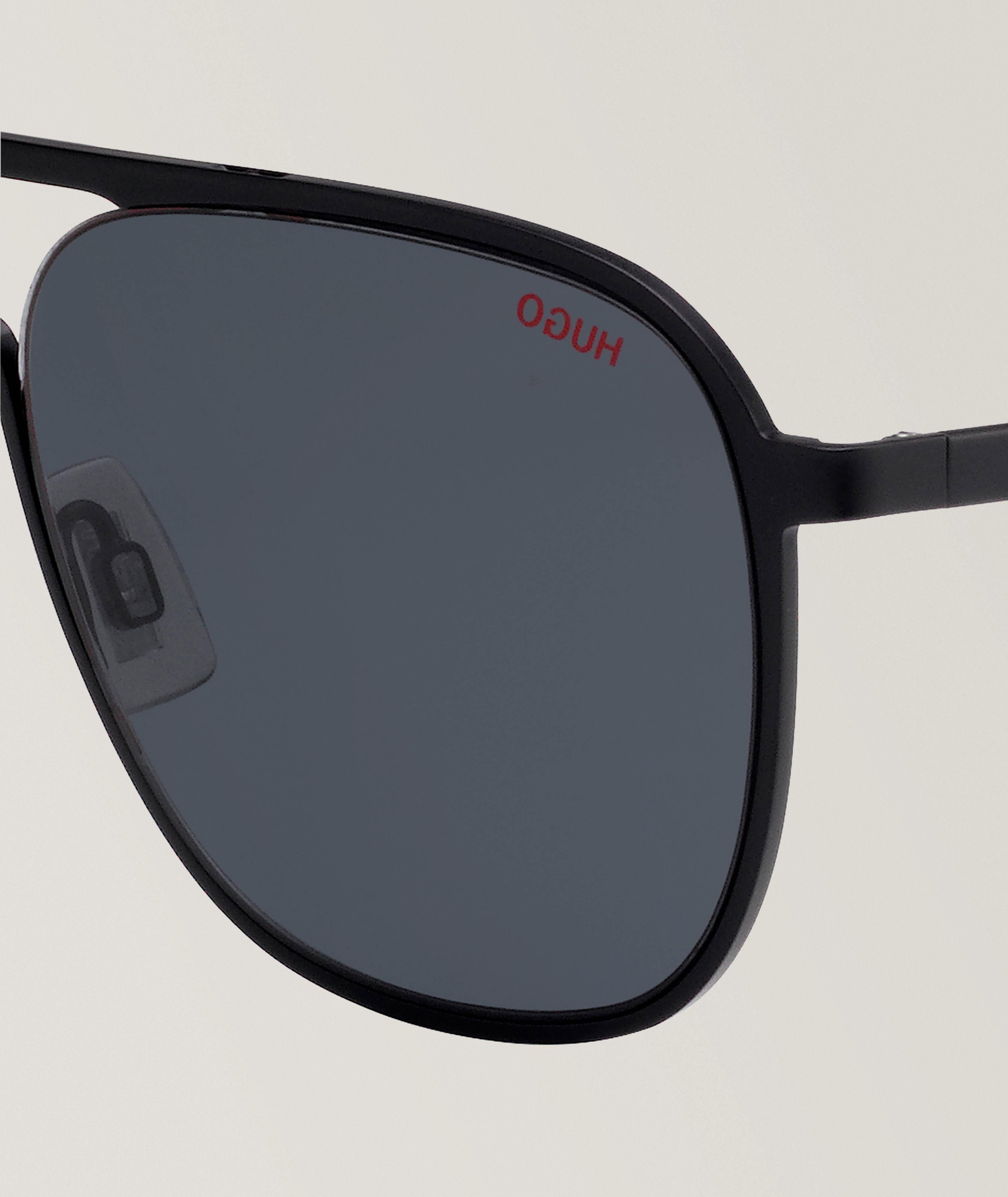 Hugo Matt Black Sunglasses With Grey Lenses  image 2