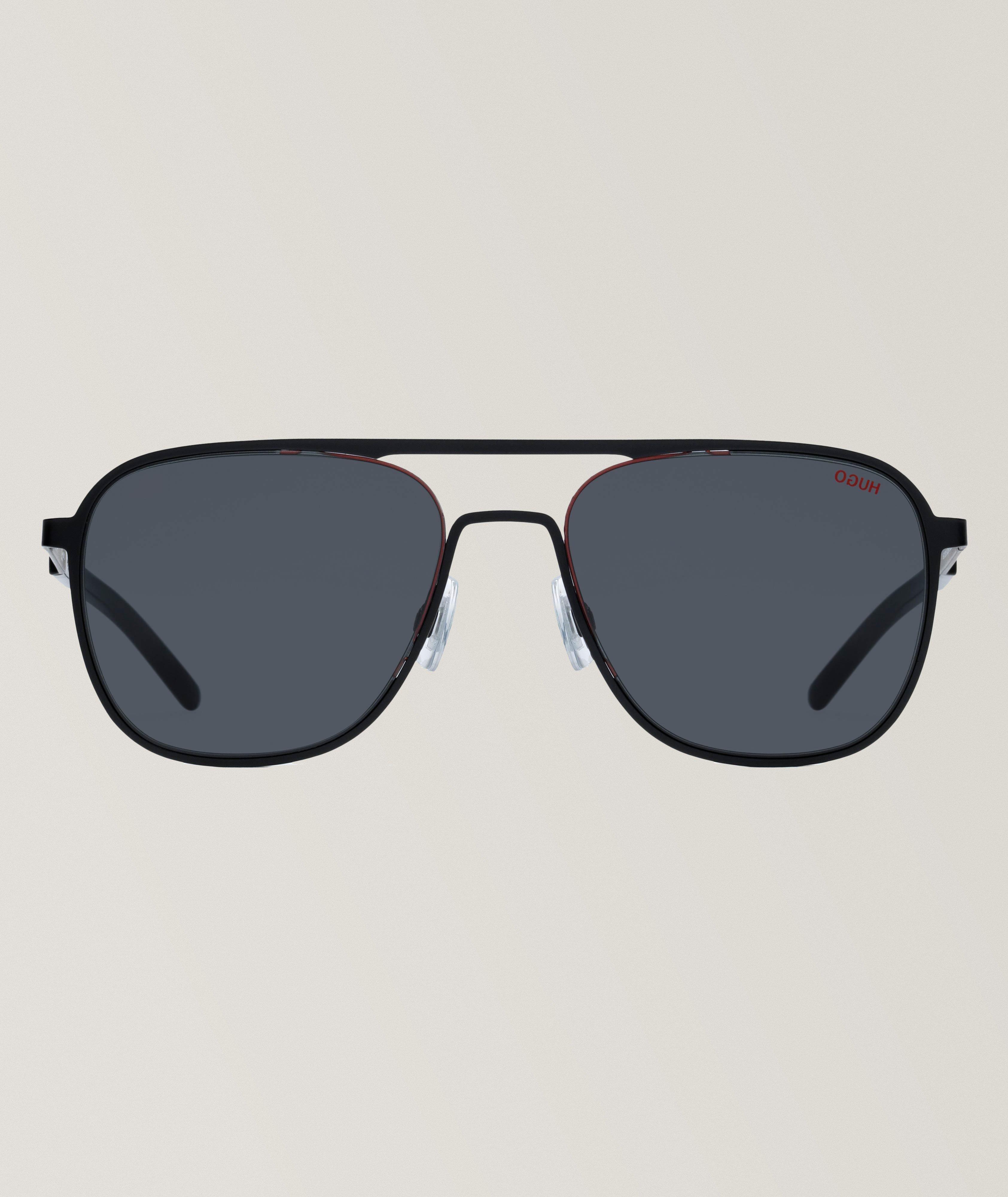 Hugo Matt Black Sunglasses With Grey Lenses  image 0