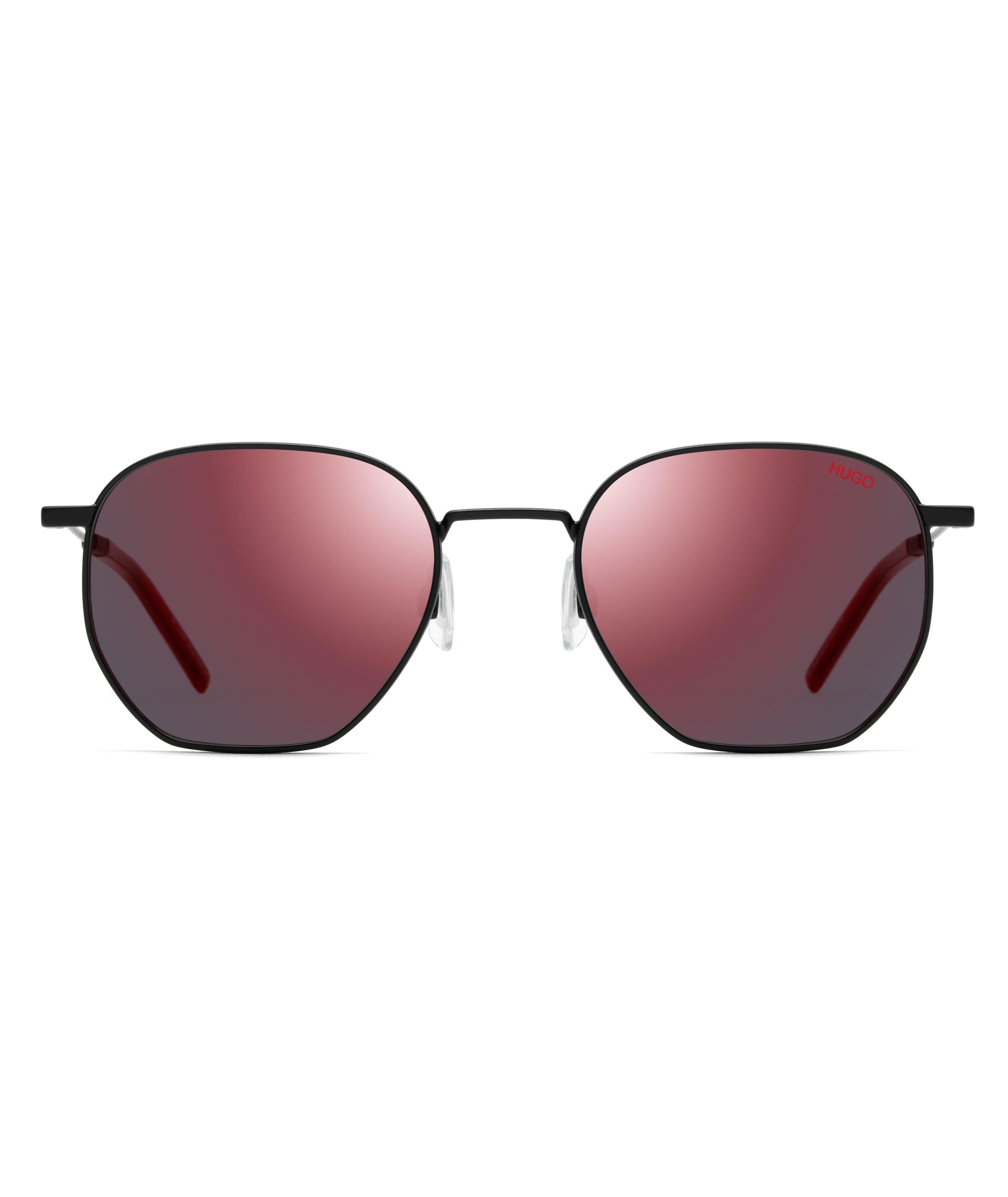 Hugo Black Red Sunglasses With Red Mirror Lenses image 0