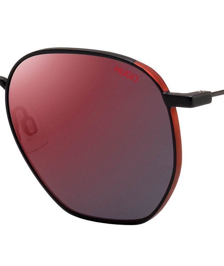 Hugo Black Red Sunglasses With Red Mirror Lenses image 2
