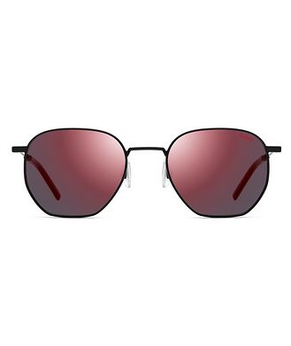 HUGO Hugo Black Red Sunglasses With Red Mirror Lenses
