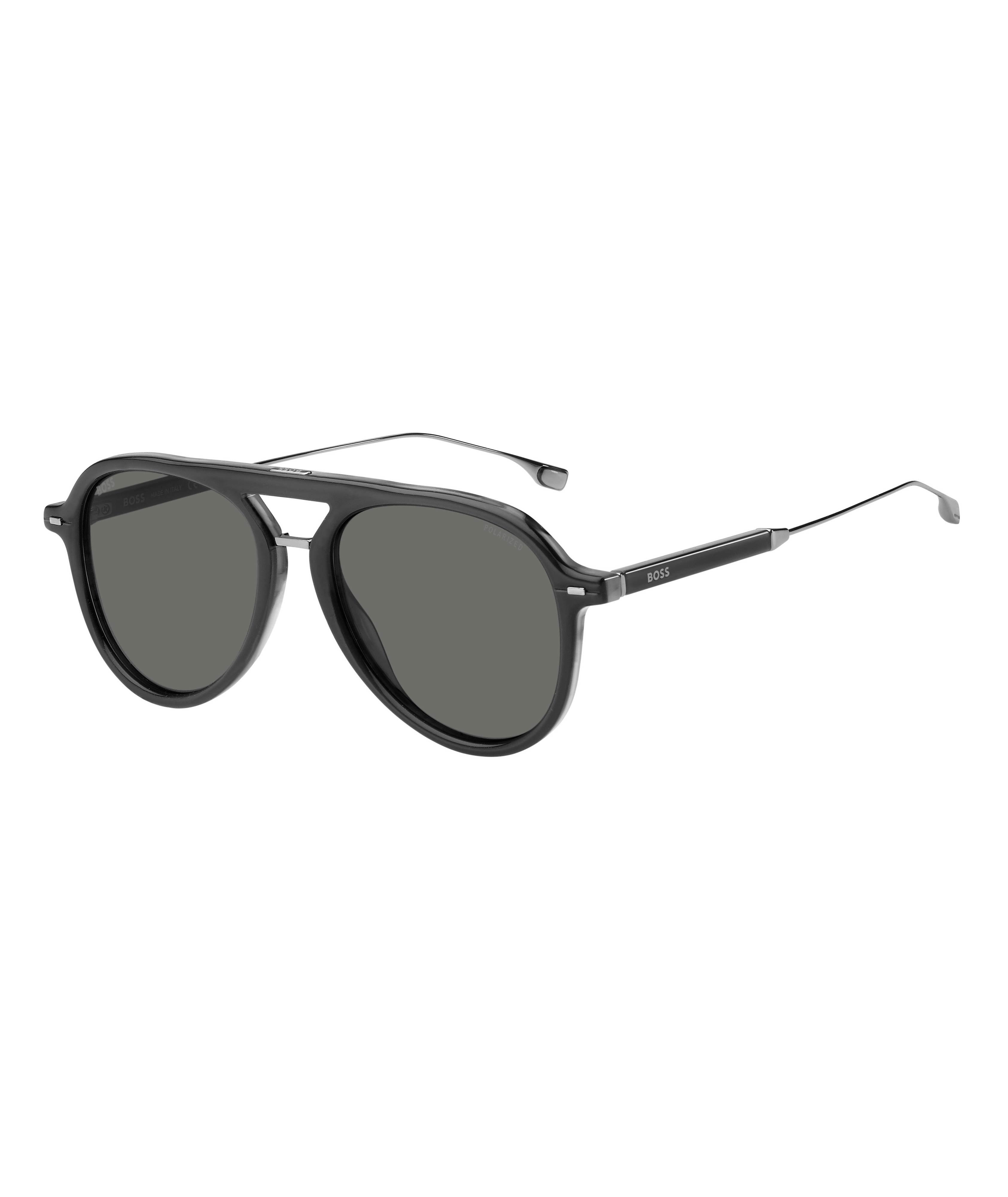 Hugo Boss Grey Sunglasses With Grey Polarized Lenses image 2