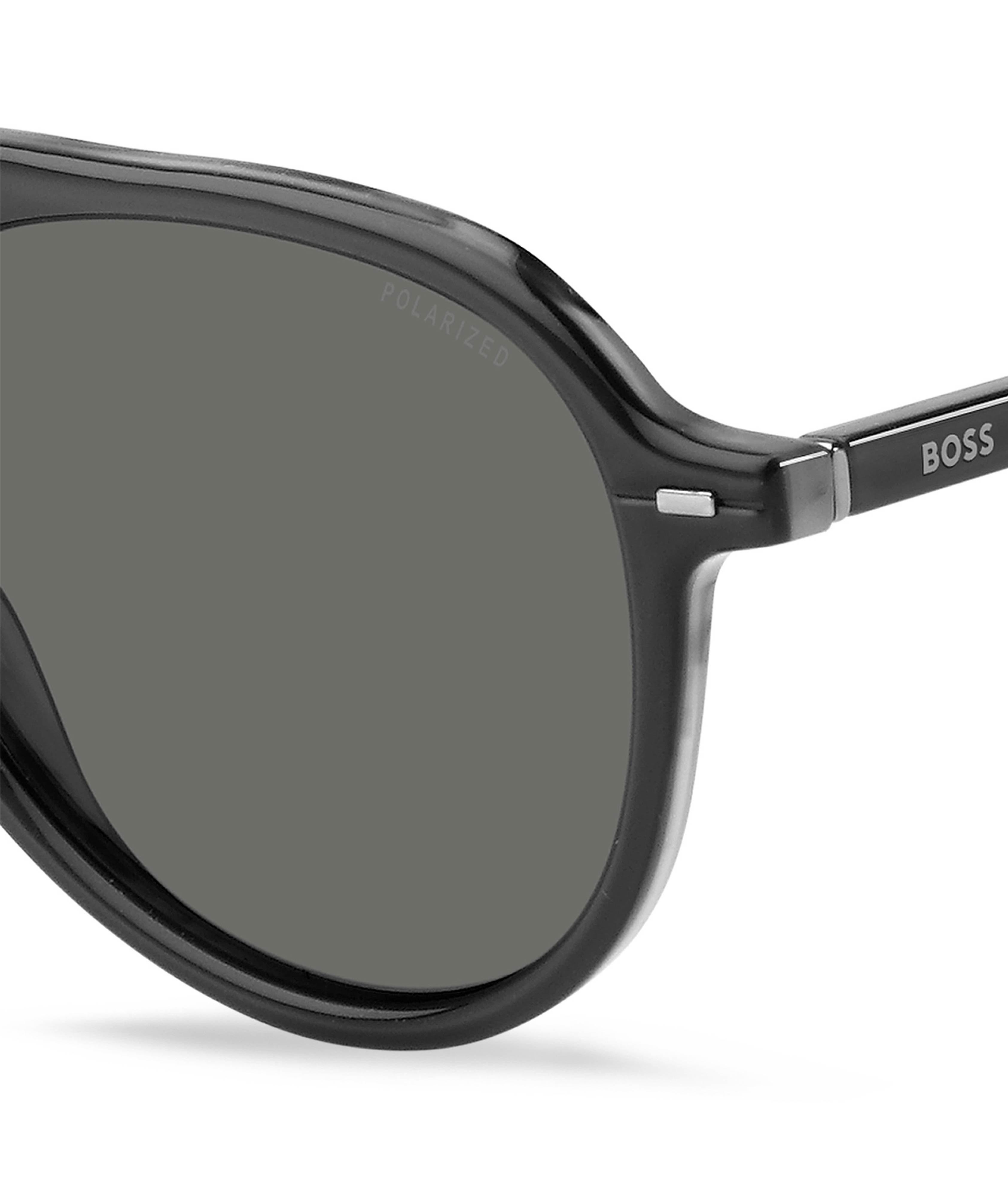 Hugo Boss Grey Sunglasses With Grey Polarized Lenses image 3