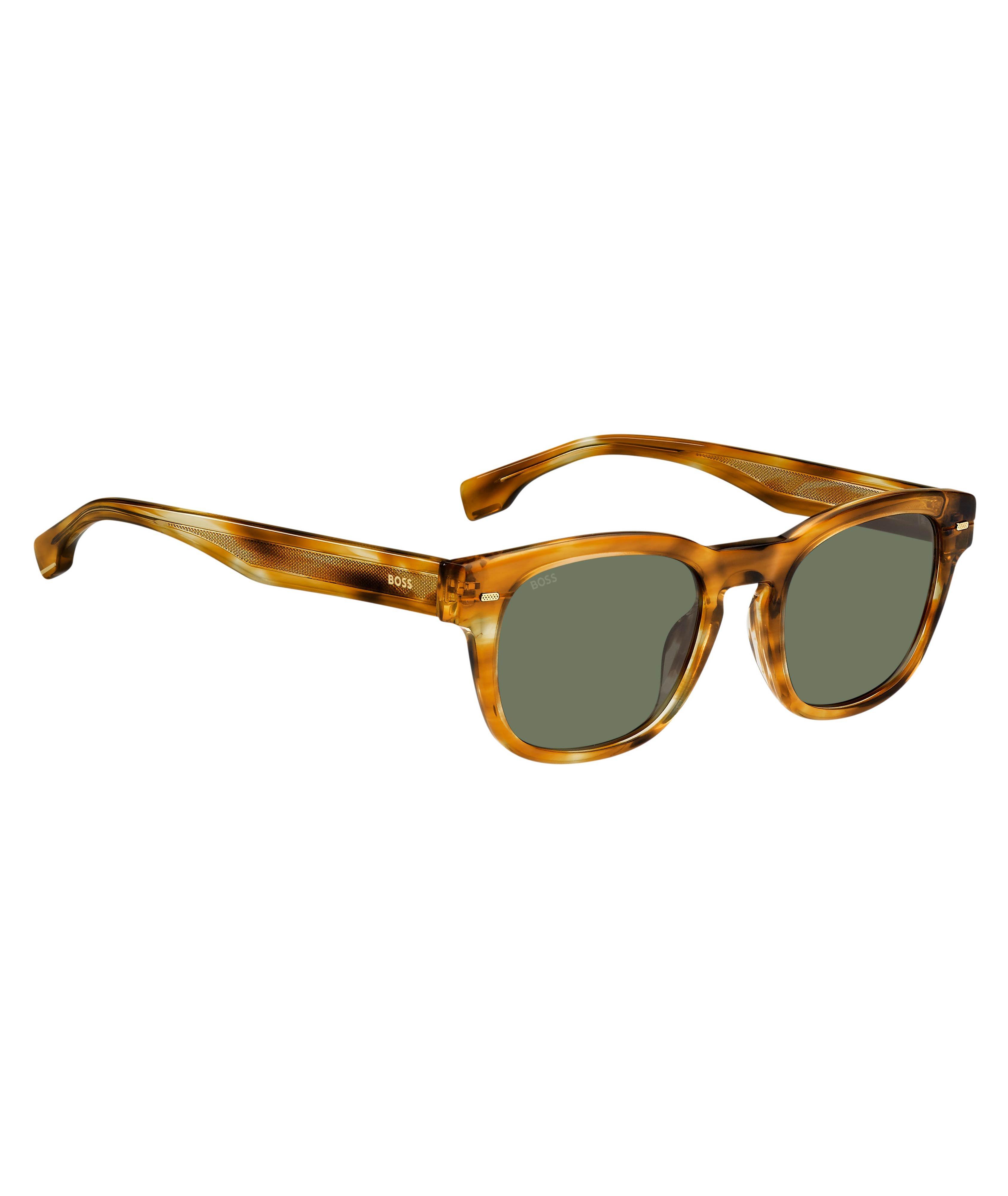 Hugo Boss Brown Sunglasses With Green Lenses image 1