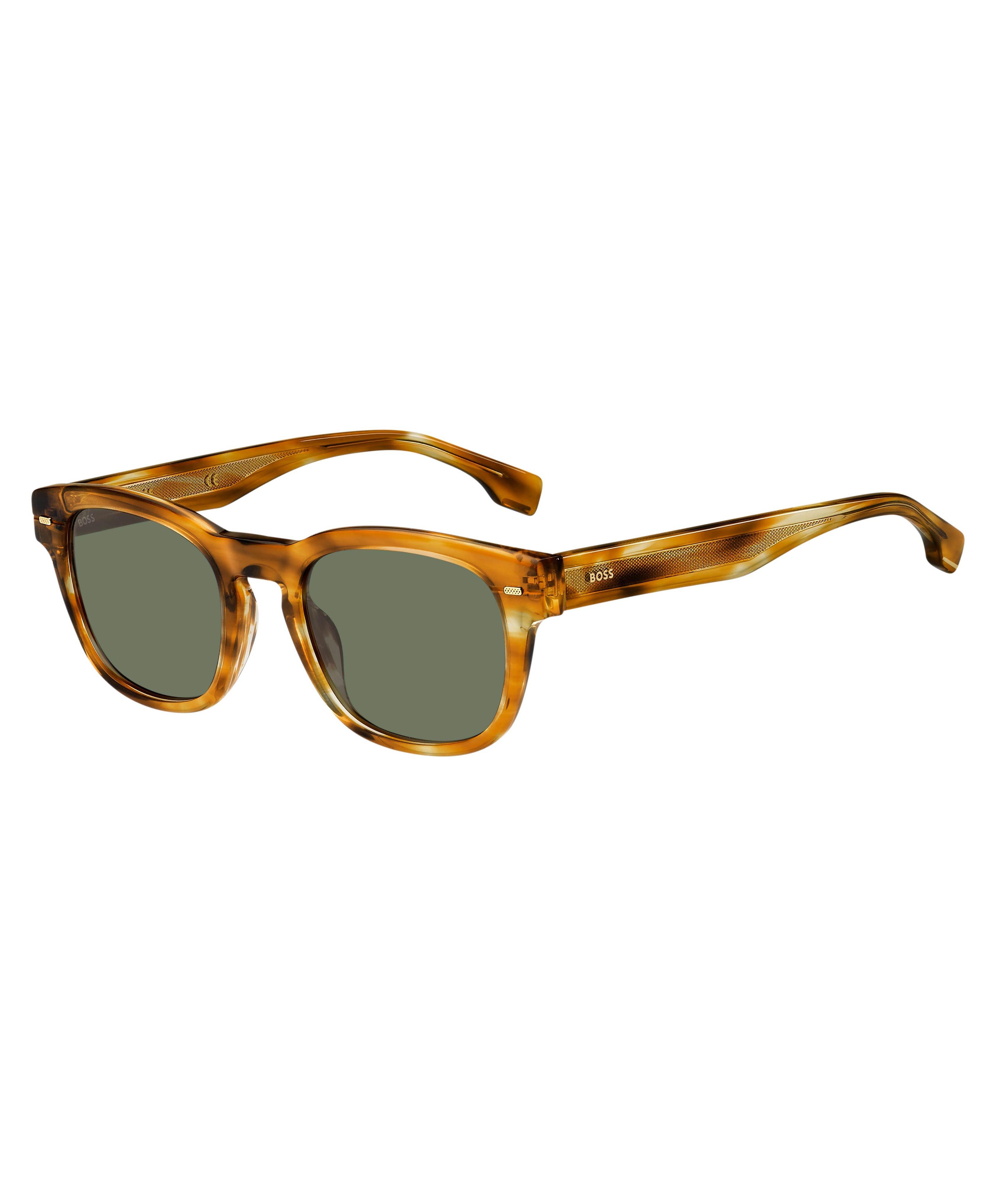 Hugo Boss Brown Sunglasses With Green Lenses image 2