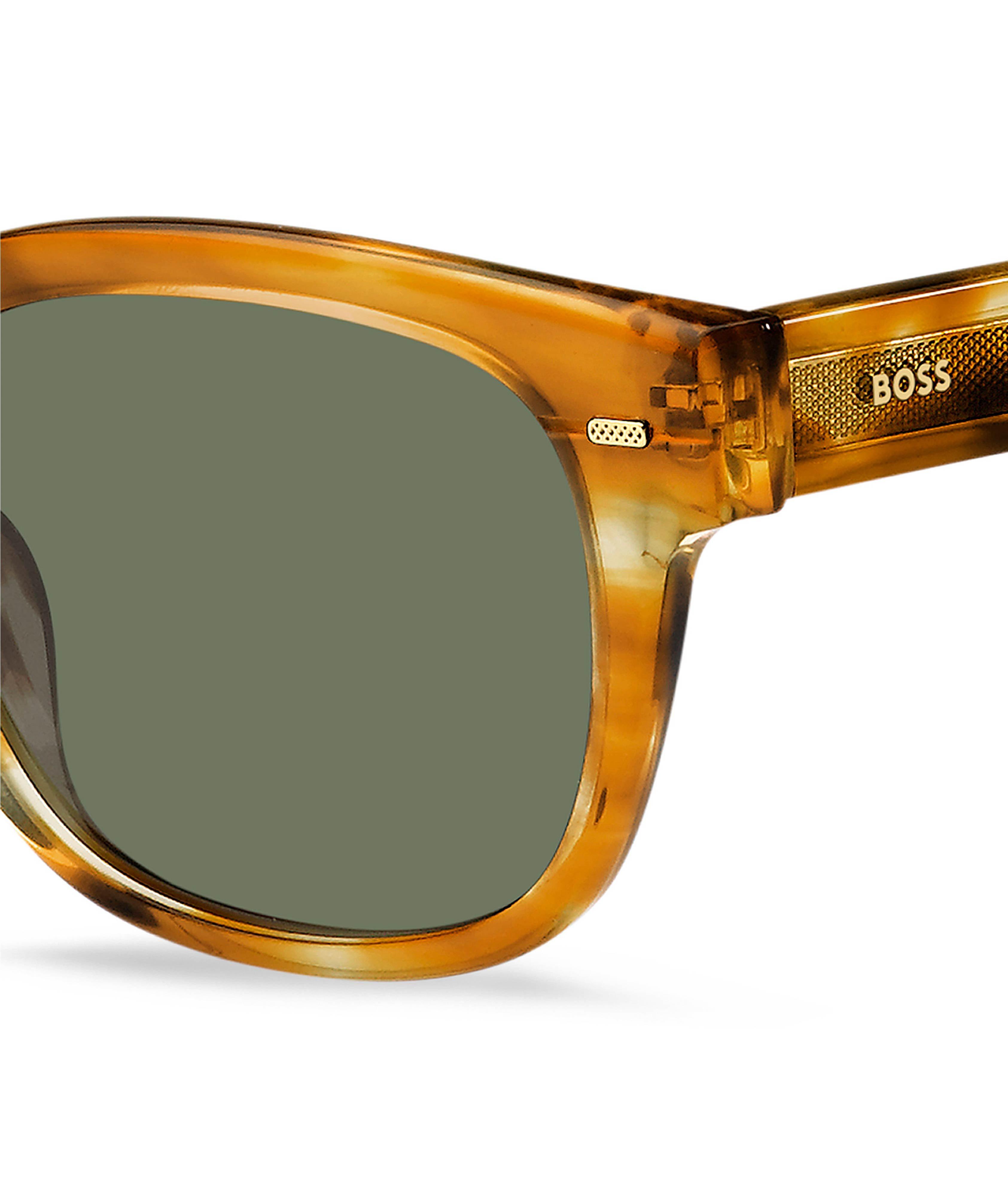 Hugo Boss Brown Sunglasses With Green Lenses image 3