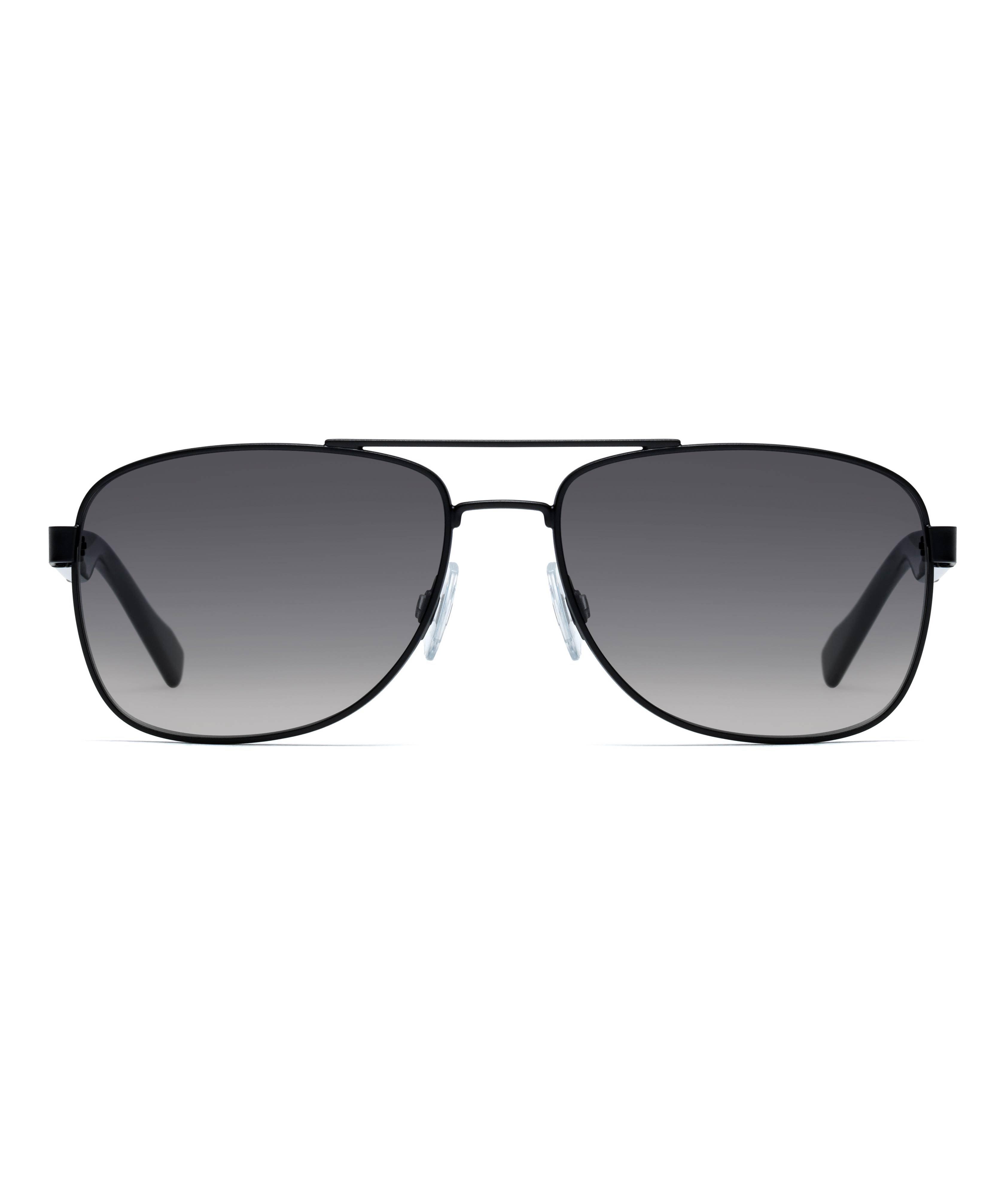Hugo Matt Black Sunglasses With Grey Shaded Brown Lenses  image 0