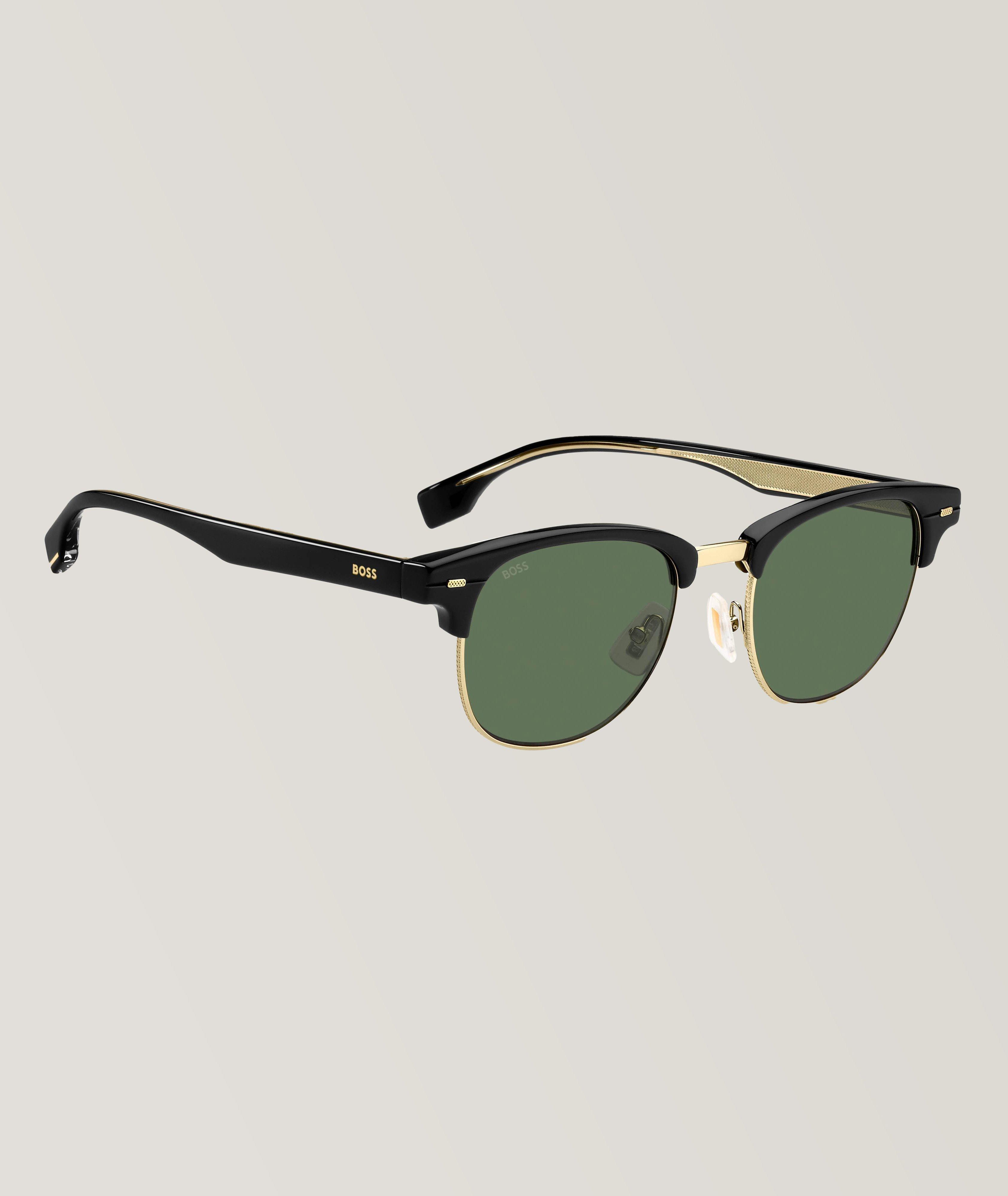 Hugo Boss Black Gold Sunglasses With Green Lenses image 1