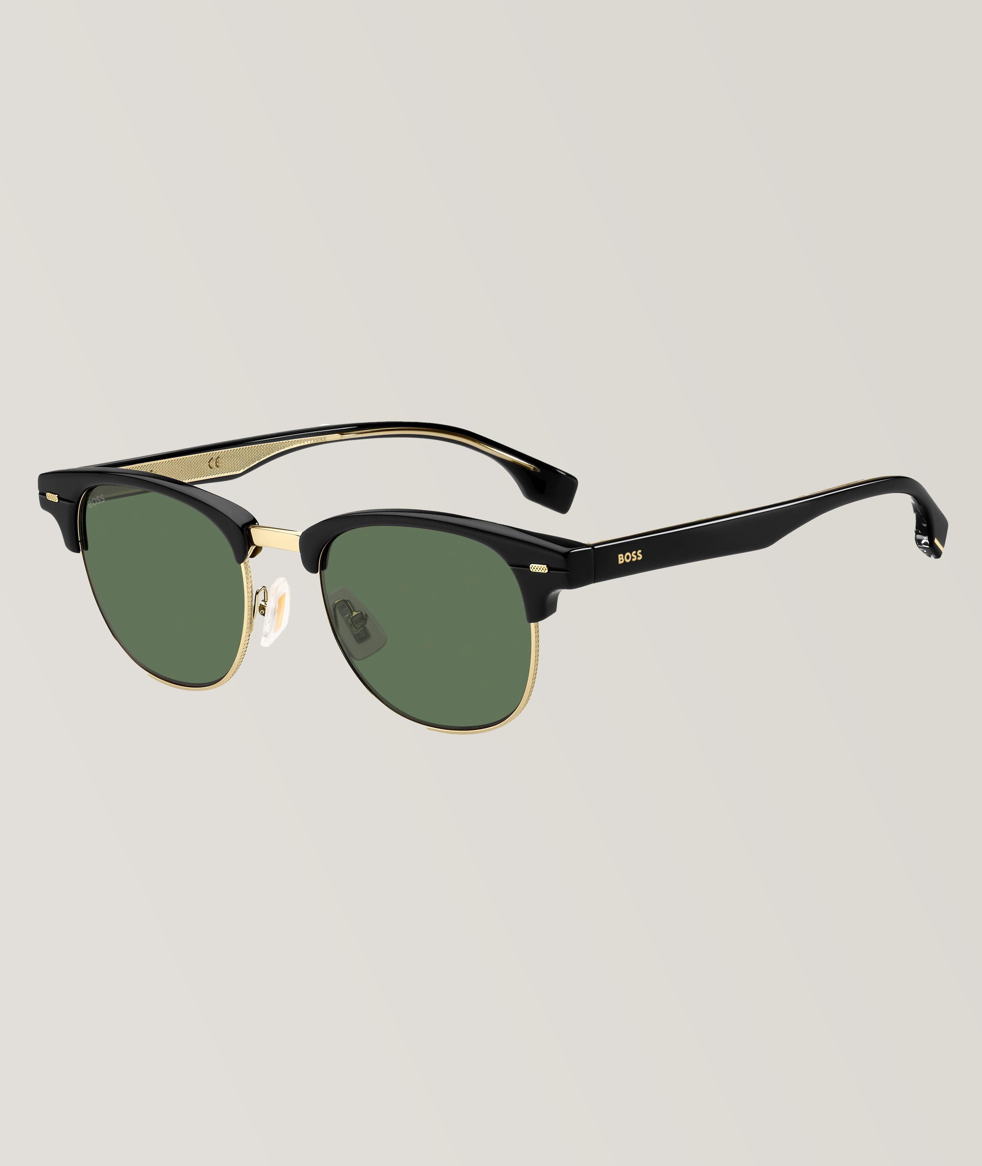 Hugo Boss Black Gold Sunglasses With Green Lenses image 2