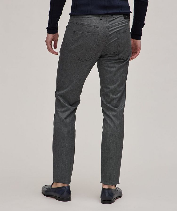 Pipe Two-Tone Textured Stretch-Fabric Pants image 3