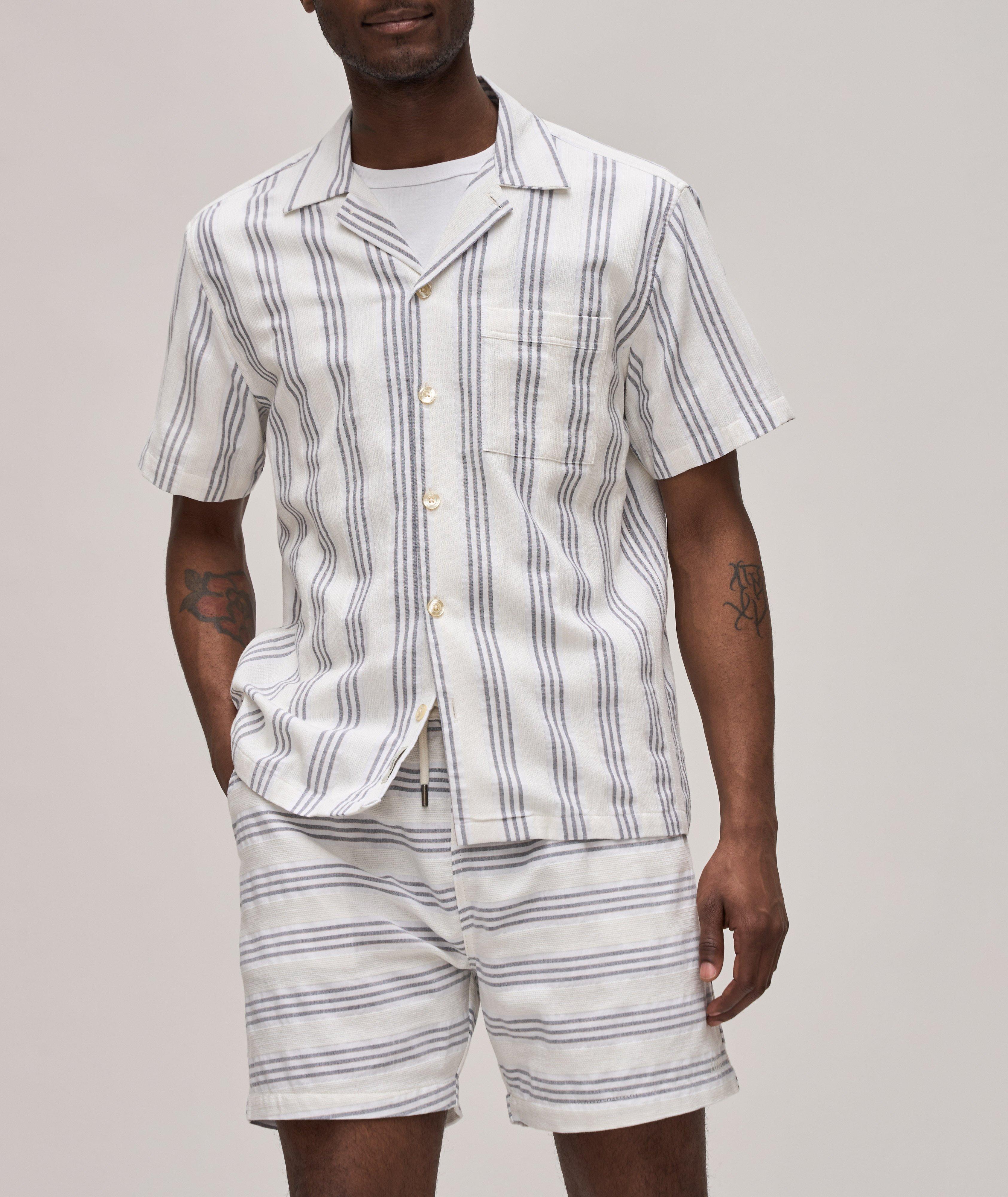 Chemise décontractée en coton biologique à rayures image 2