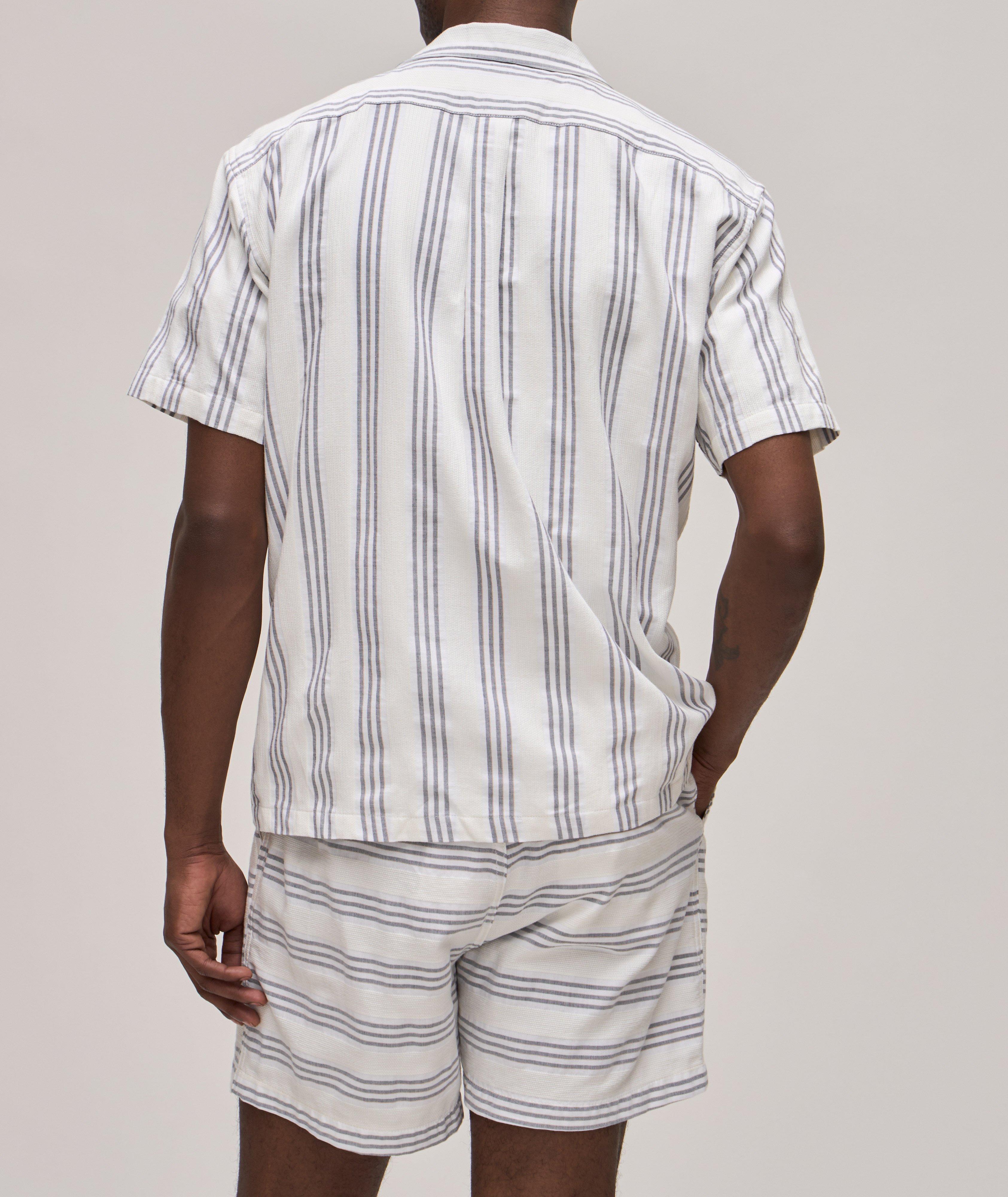 Chemise décontractée en coton biologique à rayures image 3