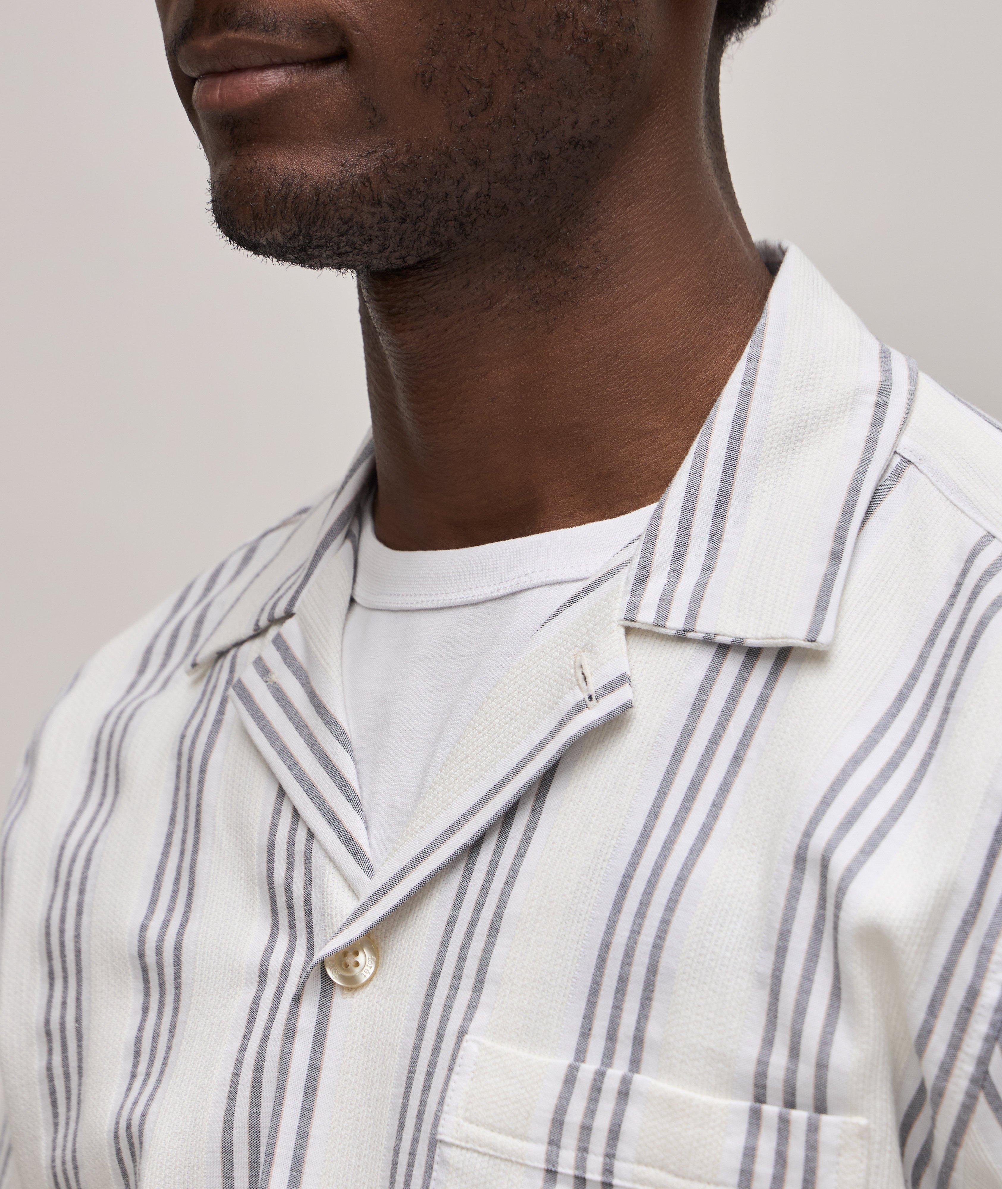 Chemise décontractée en coton biologique à rayures image 4