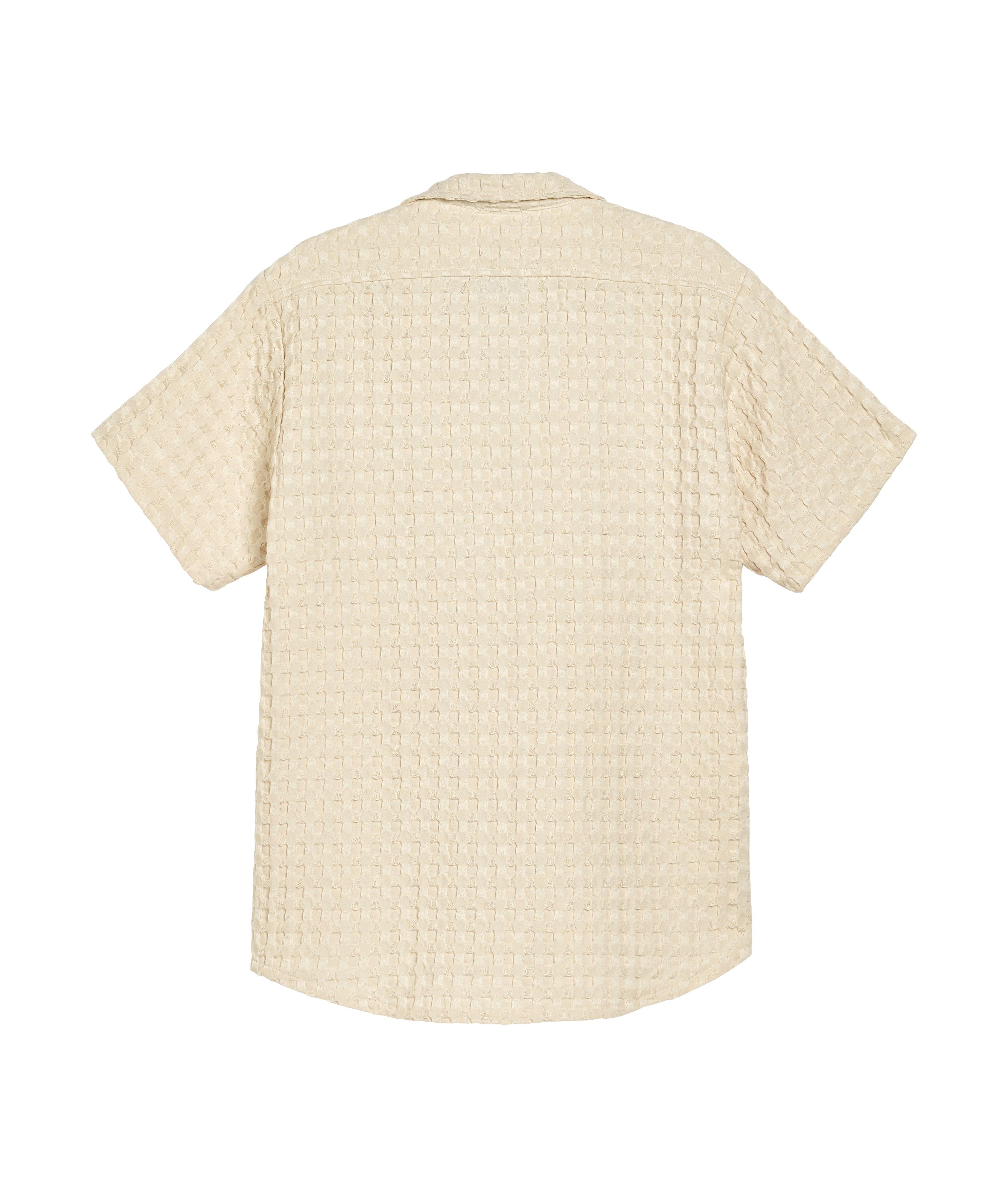 Waffle Terry Cotton Camp Shirt  image 1