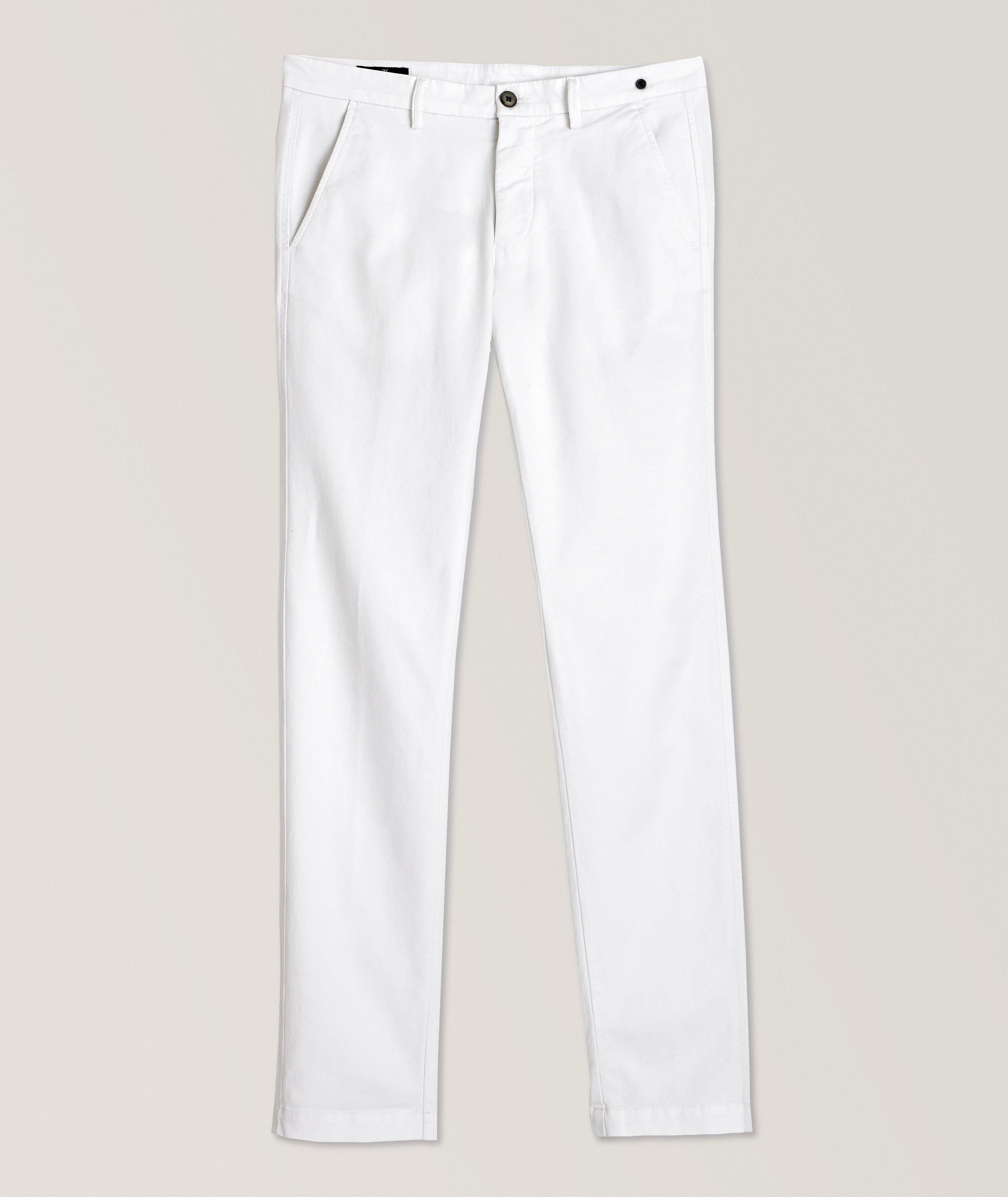 Slim-Fit Torino Pleated Jersey Stretch-Cotton Pants image 0