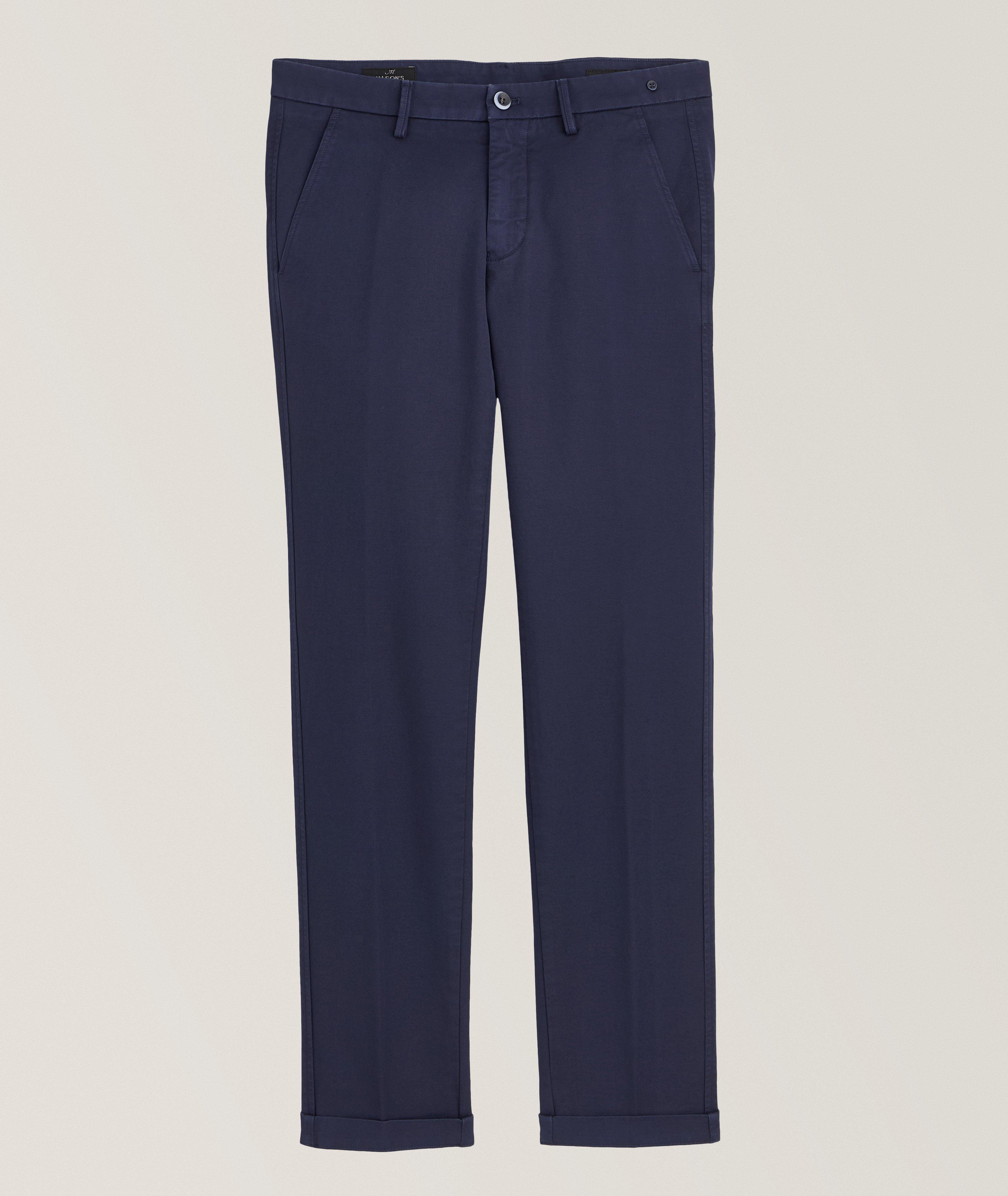 Mason's Slim-Fit Torino Pleated Jersey Stretch-Cotton Pants