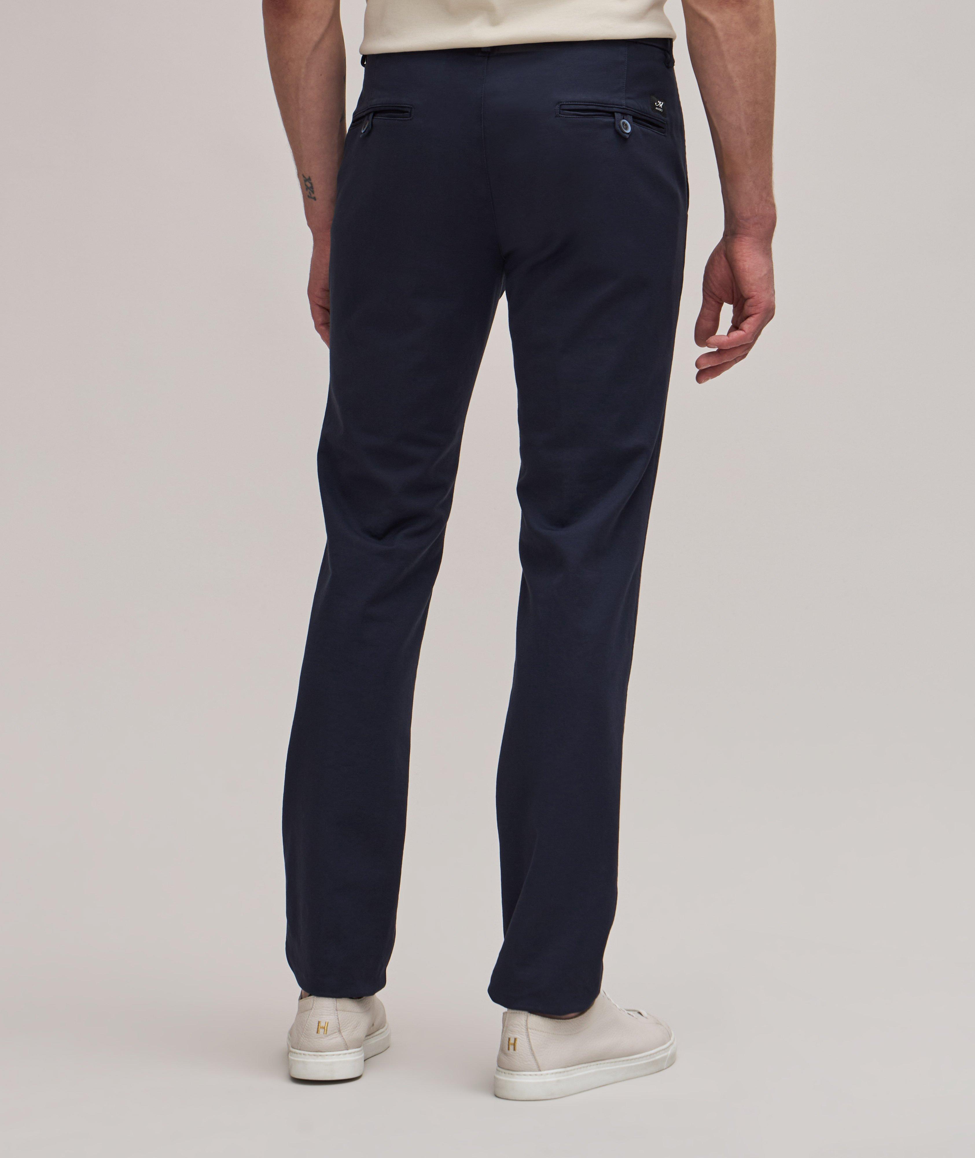 Slim-Fit Torino Pleated Jersey Stretch-Cotton Pants