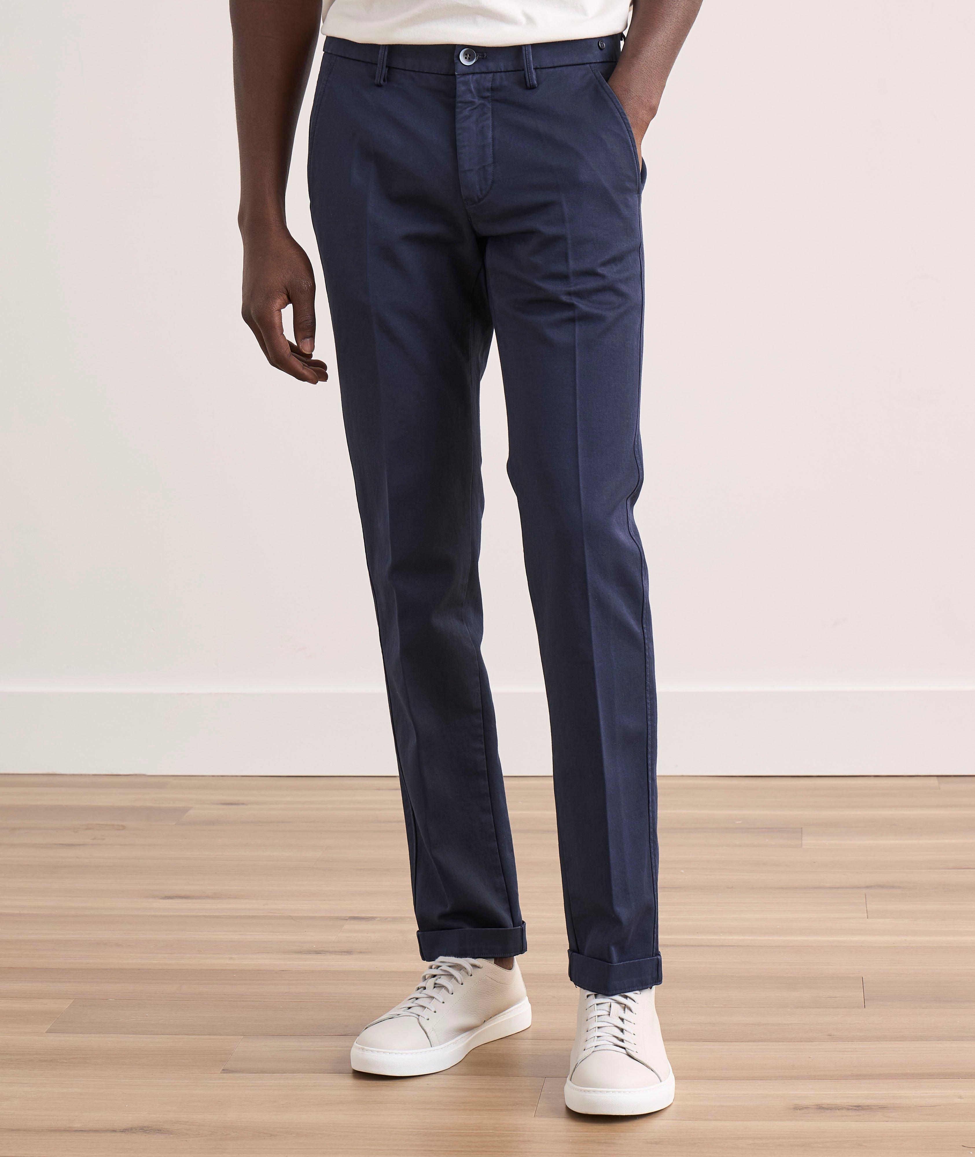 Slim-Fit Torino Pleated Jersey Stretch-Cotton Pants image 3