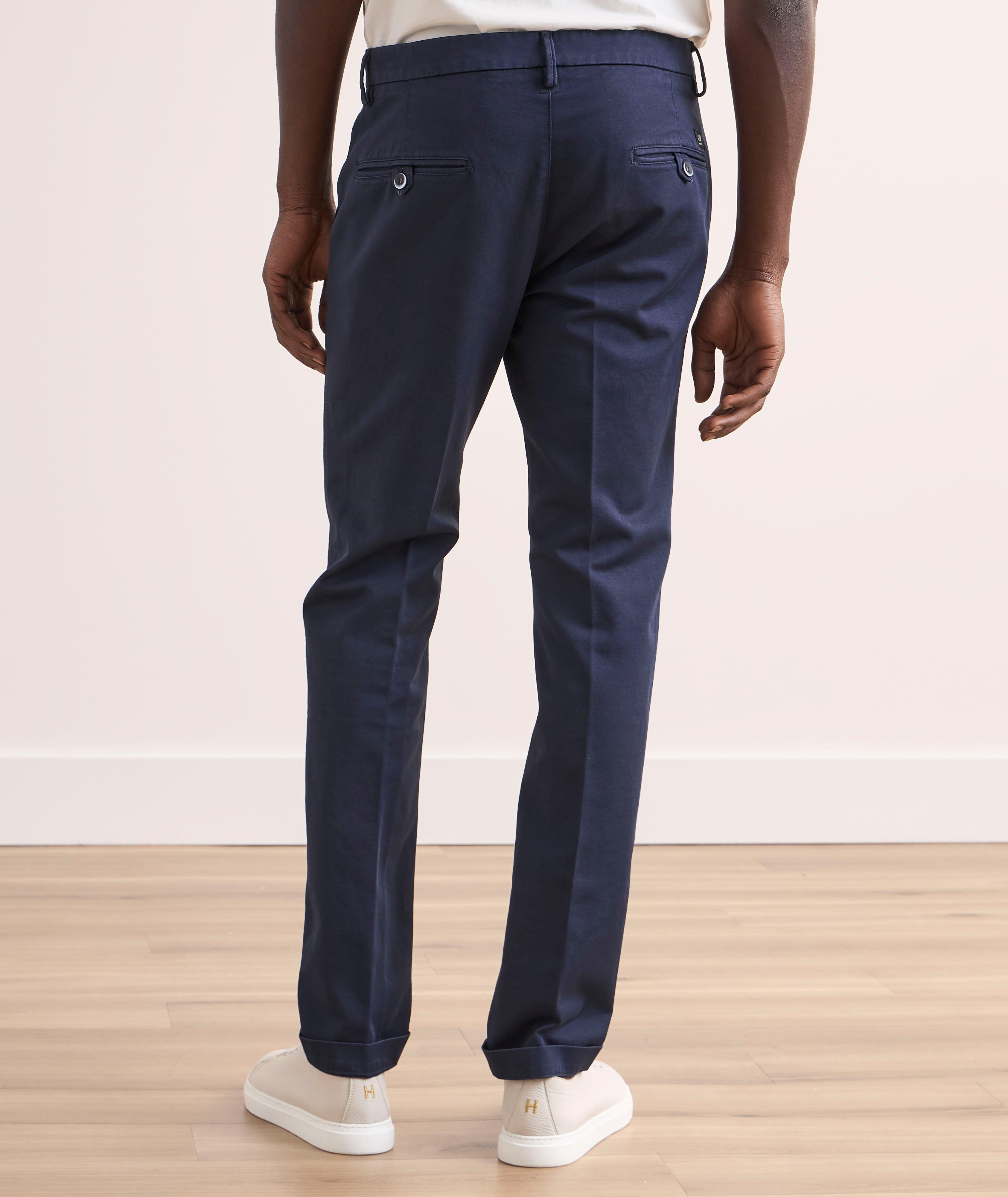 Slim-Fit Torino Pleated Jersey Stretch-Cotton Pants image 4