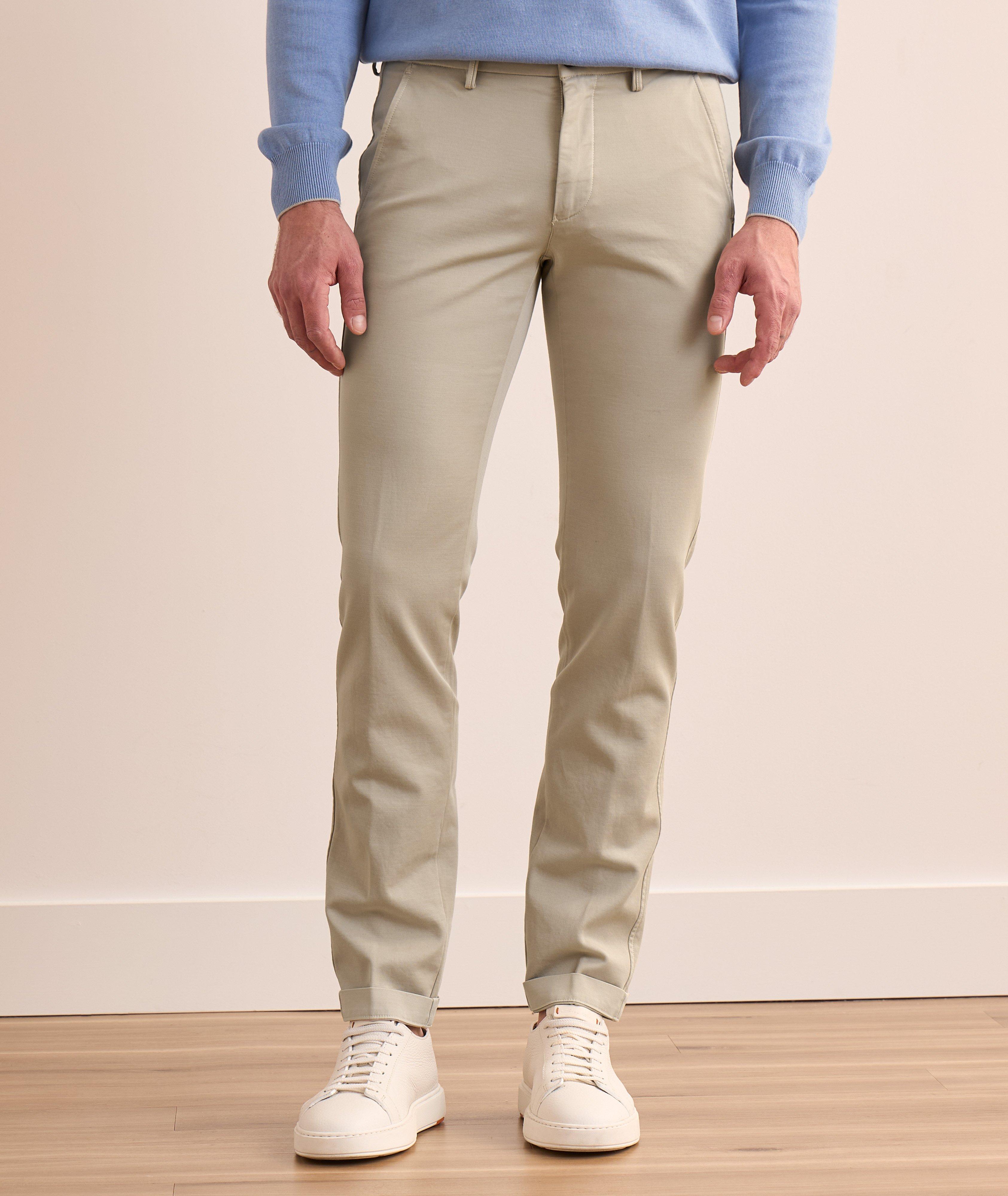 Slim-Fit Torino Pleated Jersey Stretch-Cotton Pants image 4