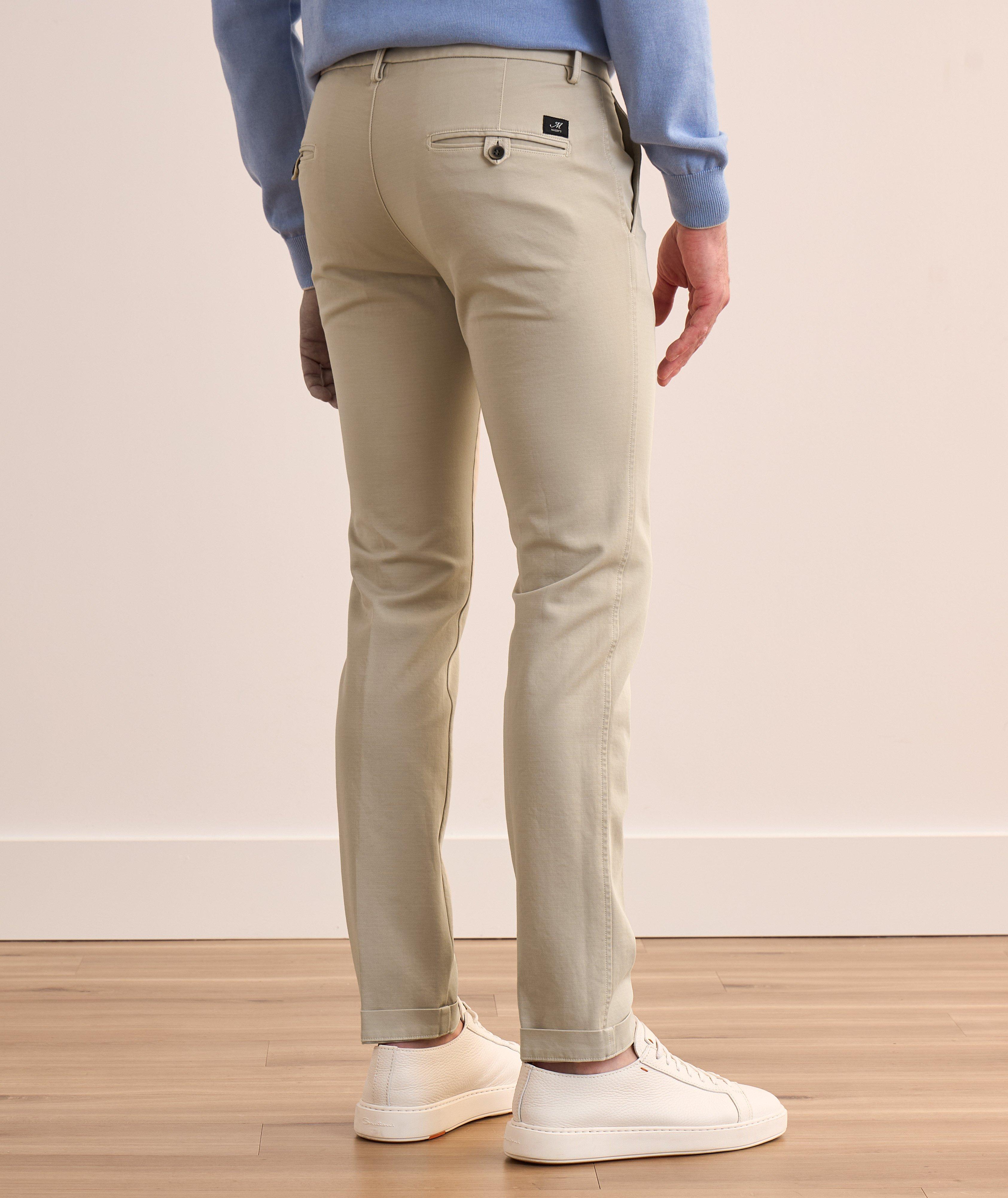 Slim-Fit Torino Pleated Jersey Stretch-Cotton Pants image 5