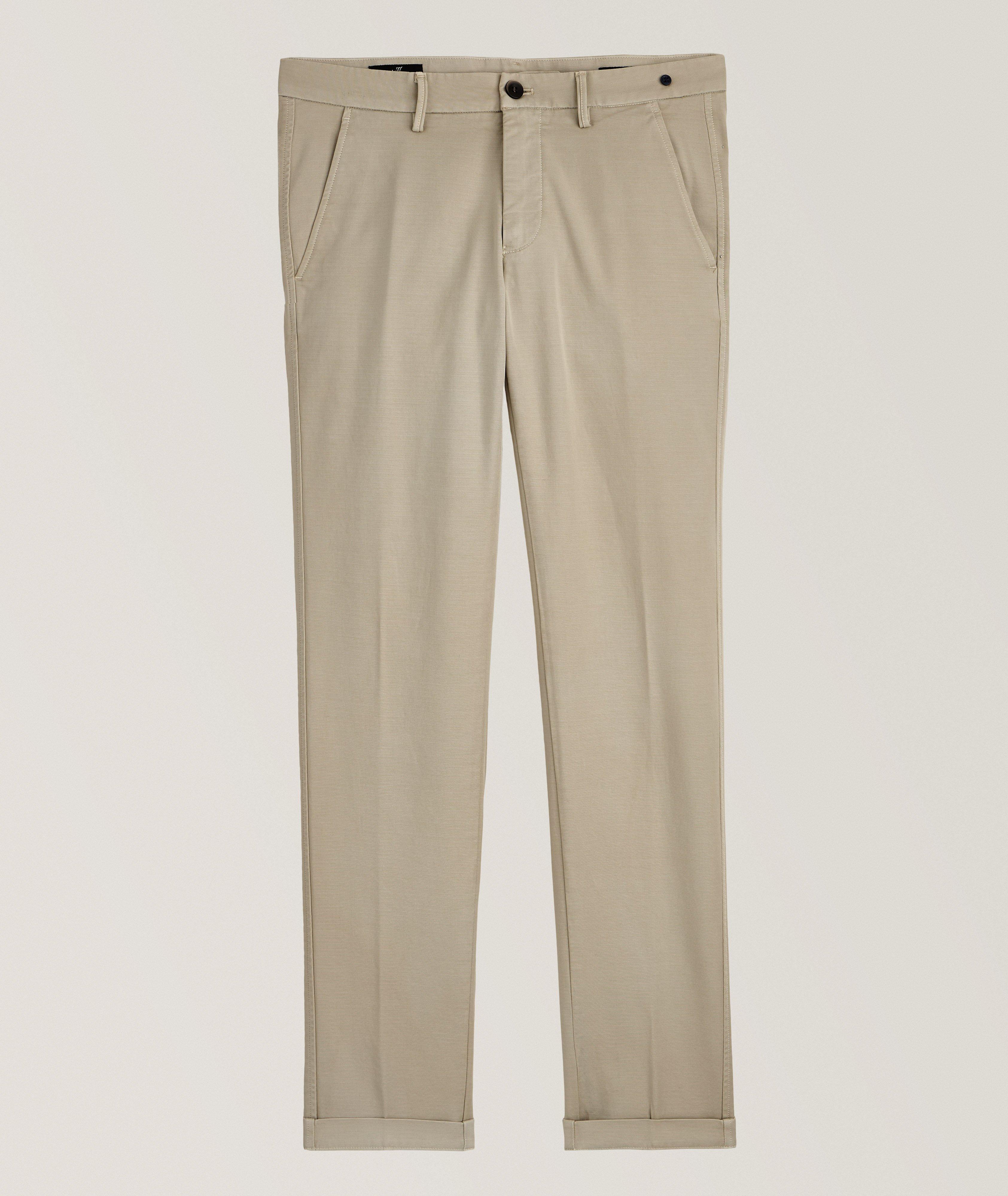 Slim-Fit Torino Pleated Jersey Stretch-Cotton Pants image 0