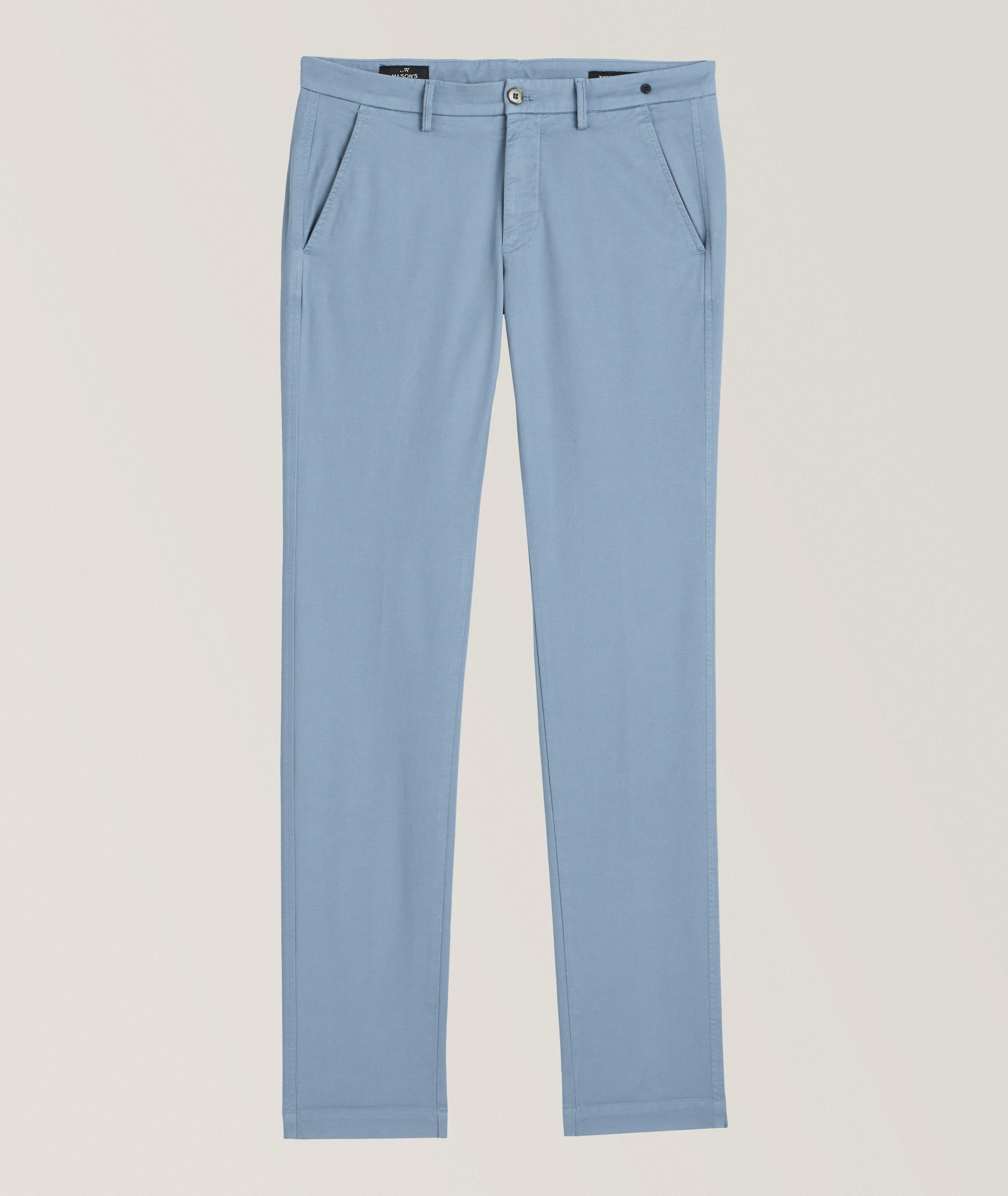 Mason's Slim-Fit Torino Pleated Jersey Stretch-Cotton Pants