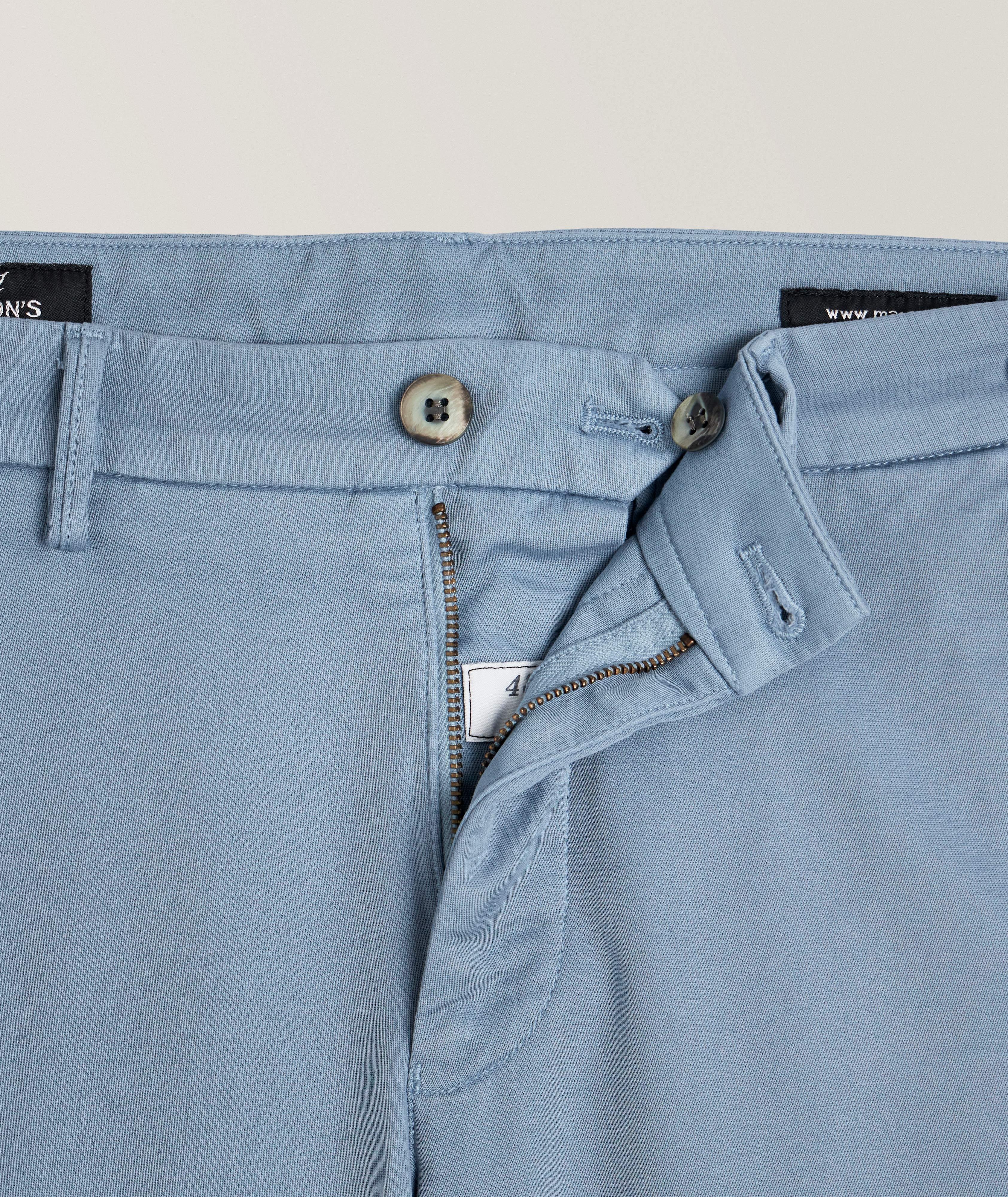 Pantalon en jersey extensible à plis de coupe amincie image 1