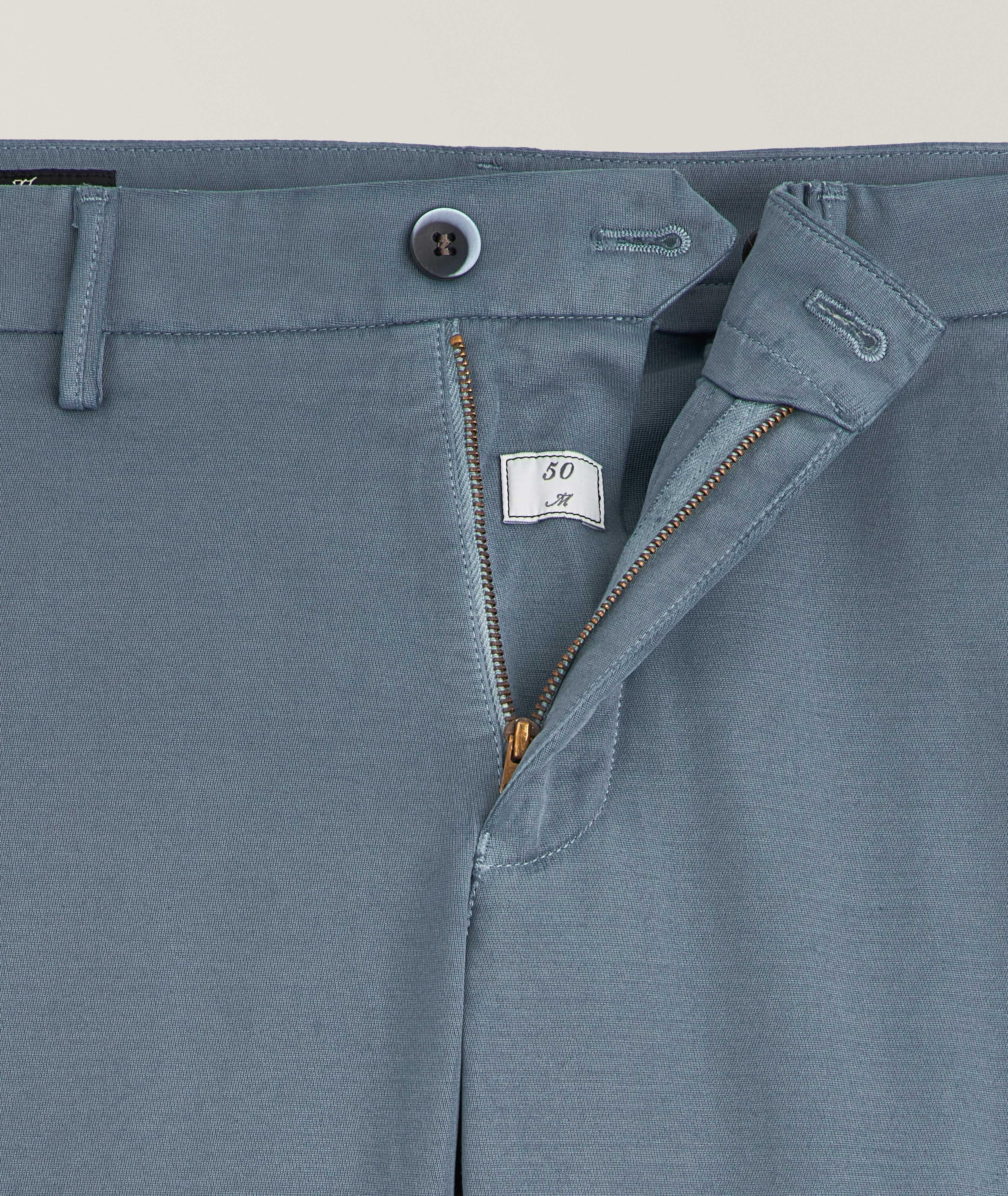 Slim-Fit Torino Pleated Jersey Stretch-Cotton Pants image 5