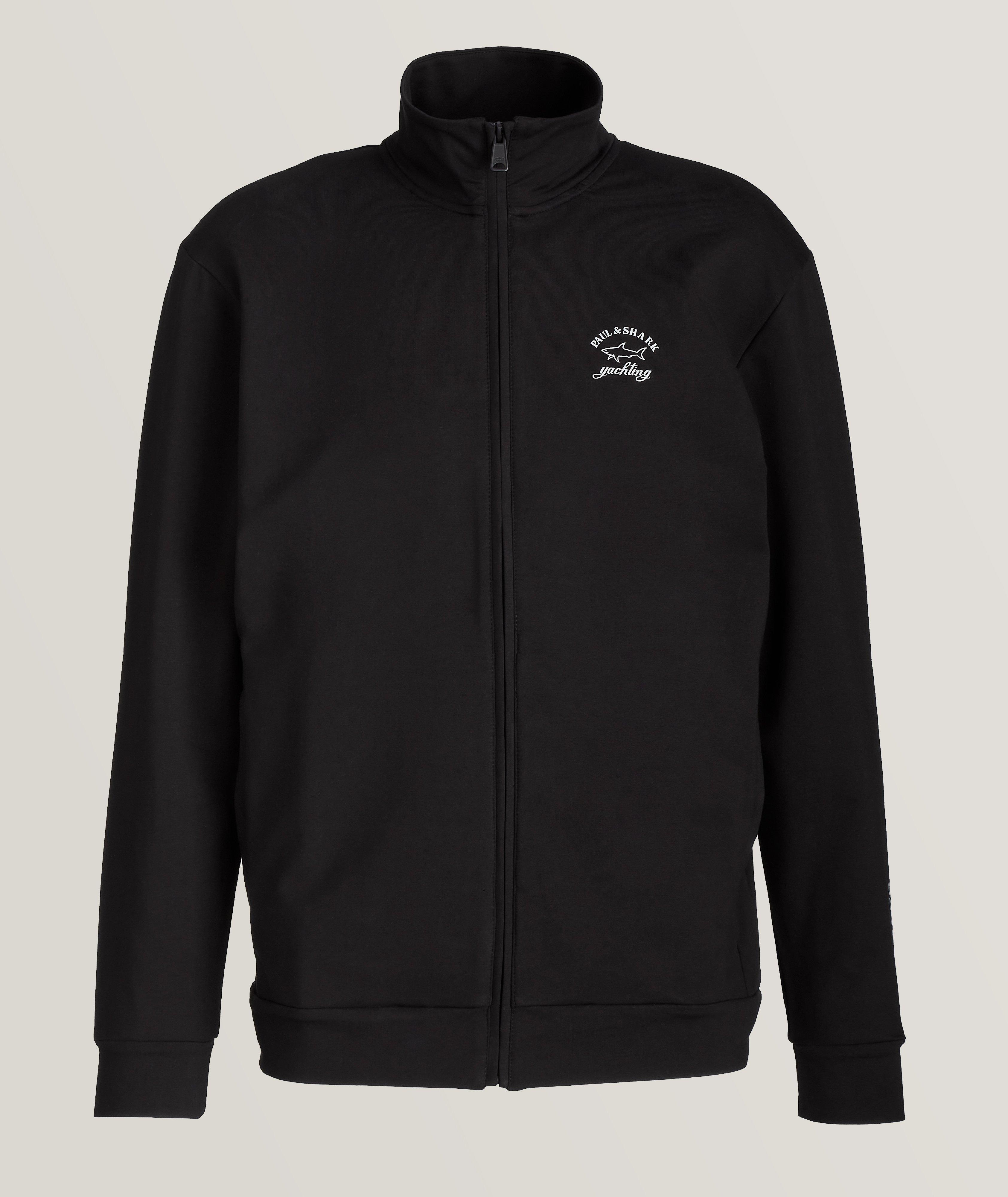 Pull en jersey à glissière avec logo réfléchissant image 0