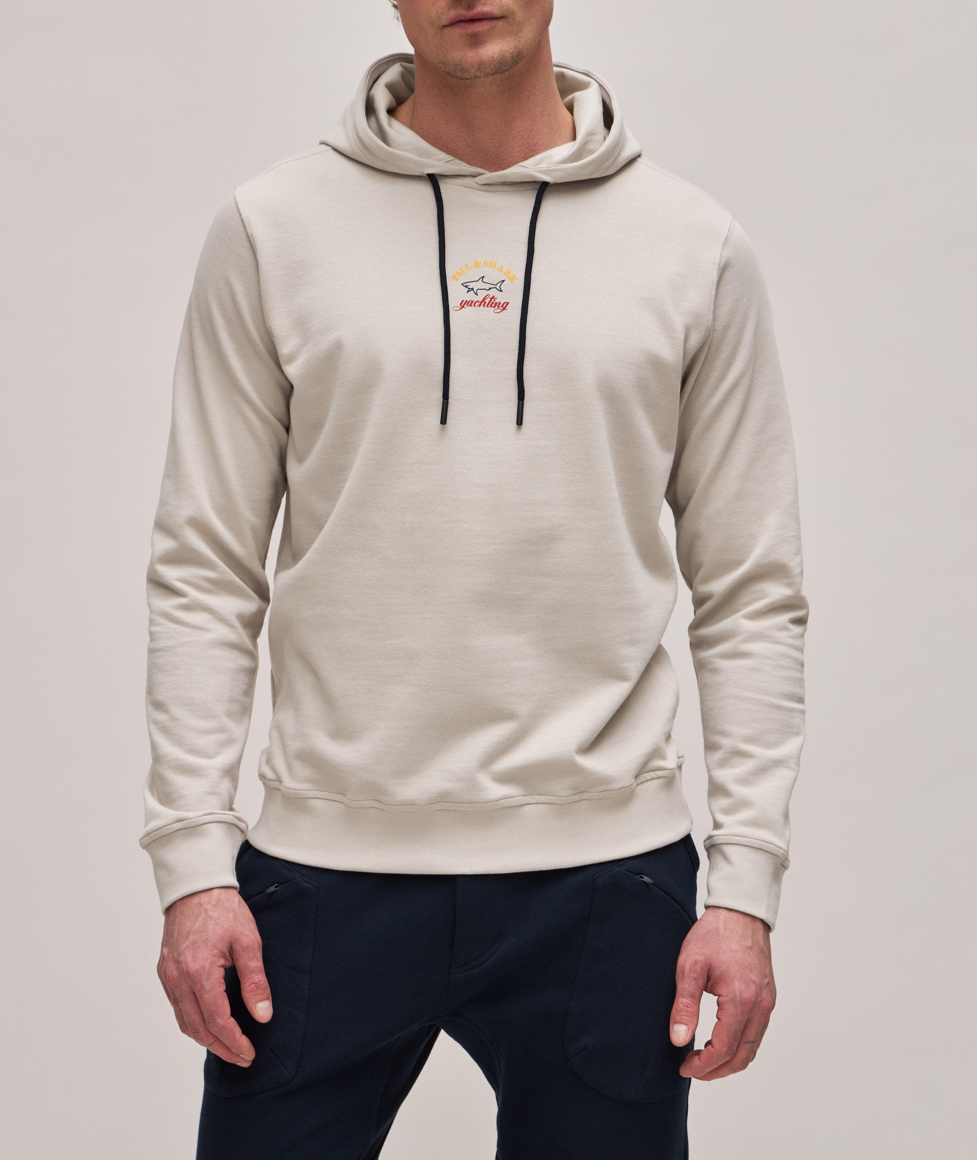 Cotton Logo Print Hooded Sweater image 1