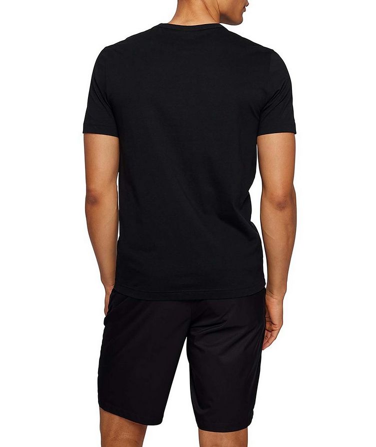 Contrast Curved Logo Cotton T-Shirt image 3