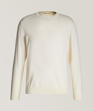 Maurizio Baldassari Long-Sleeve Silk Cotton Crew Neck Sweater