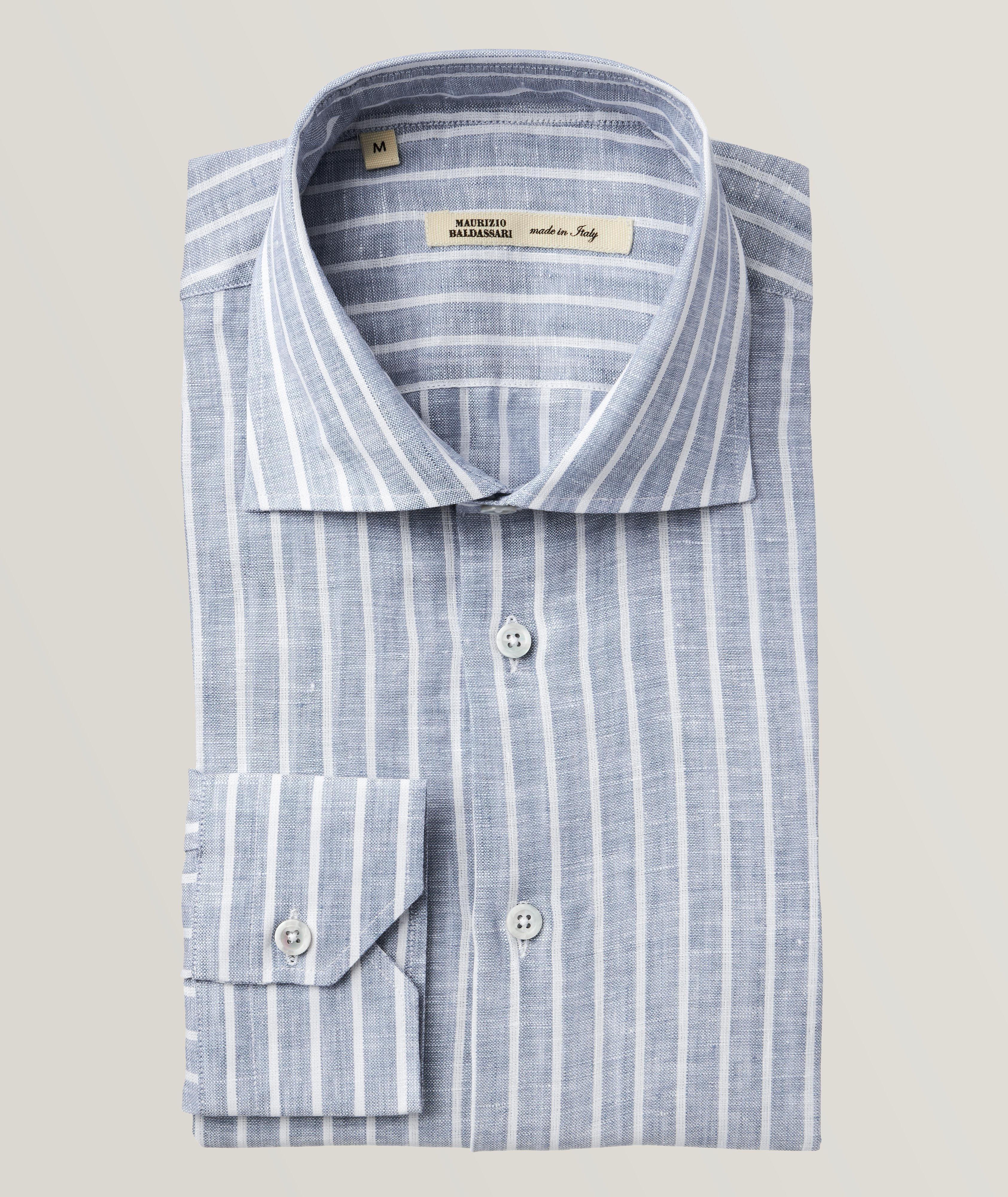Striped Linen Sport Shirt image 0