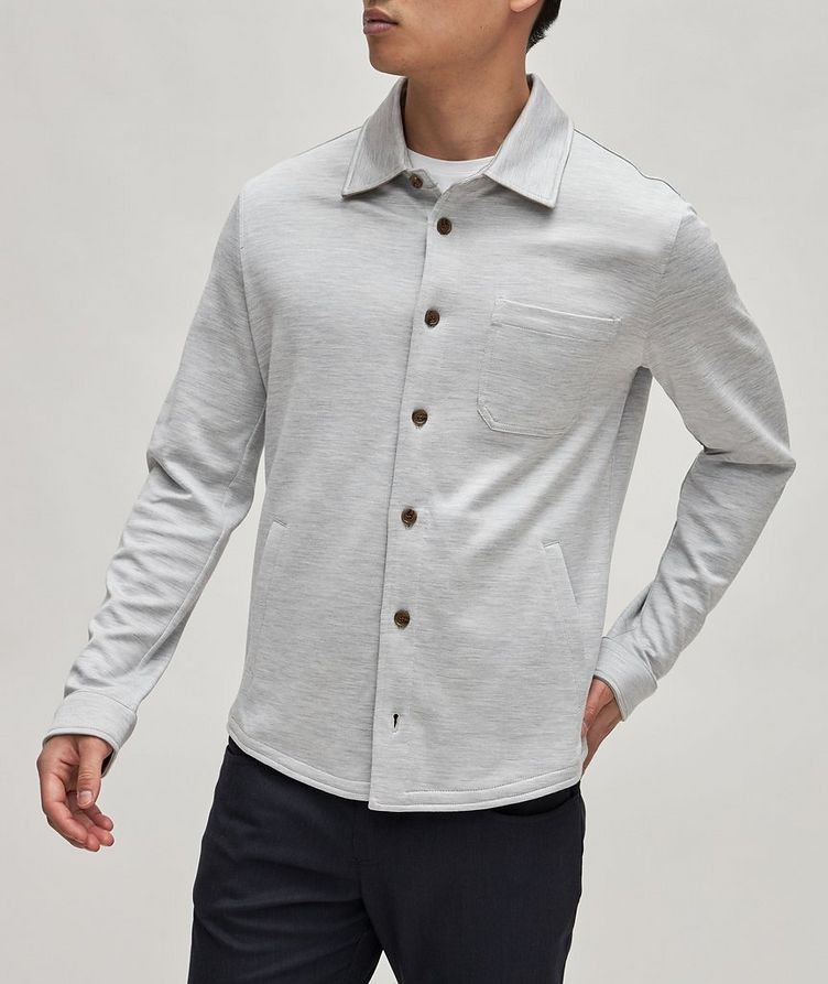 Patch Pocket Jersey Silk-Cotton Overshirt image 1