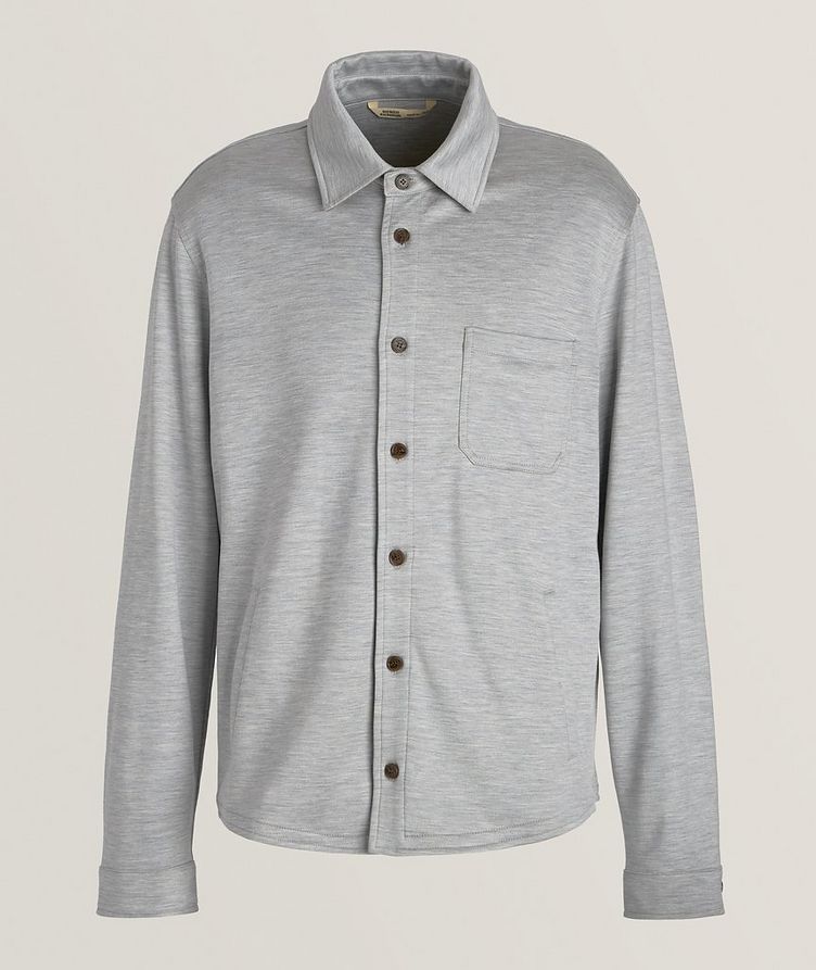 Patch Pocket Jersey Silk-Cotton Overshirt image 0