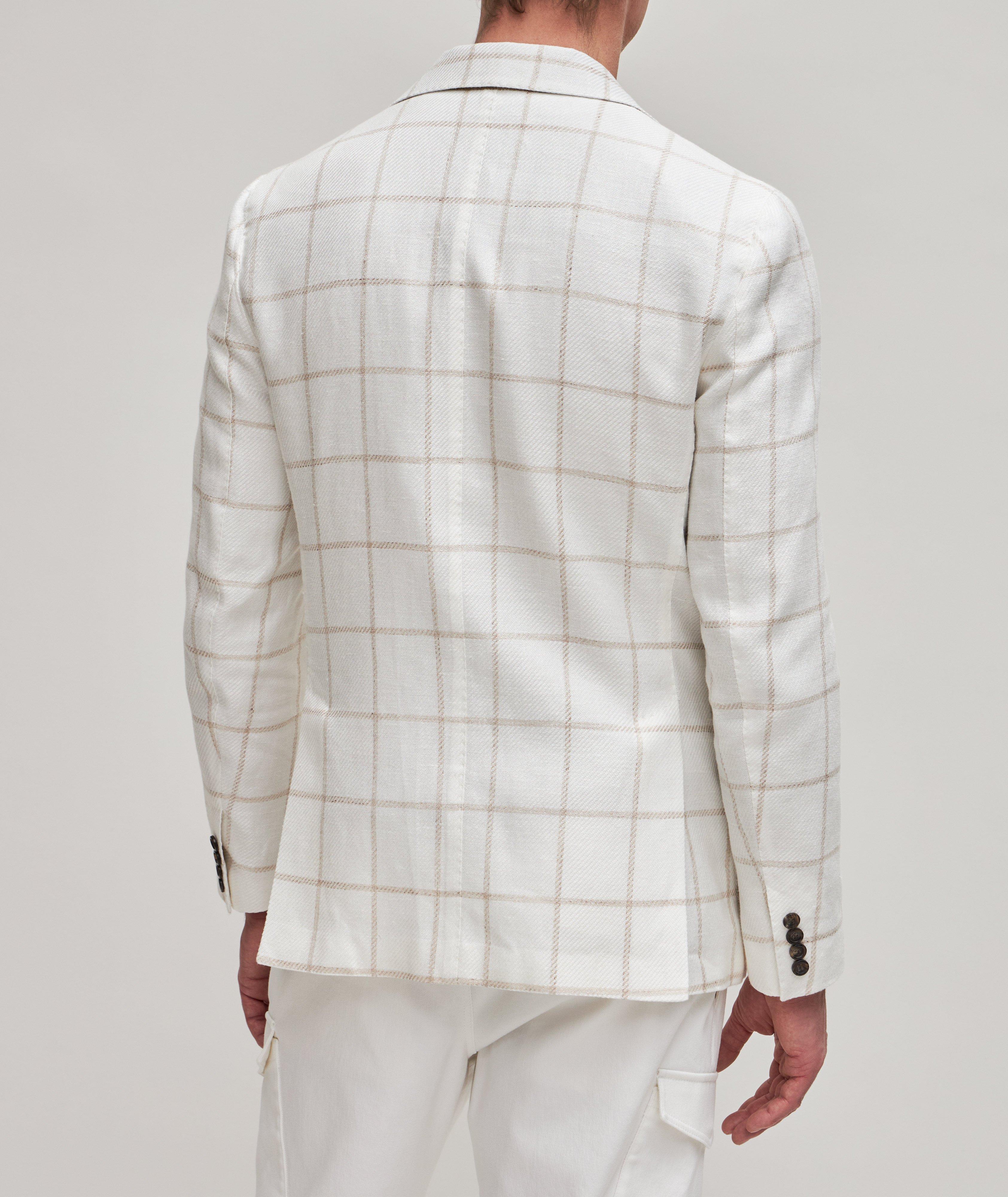 Windowpane Linen-Cotton Sport Jacket image 3