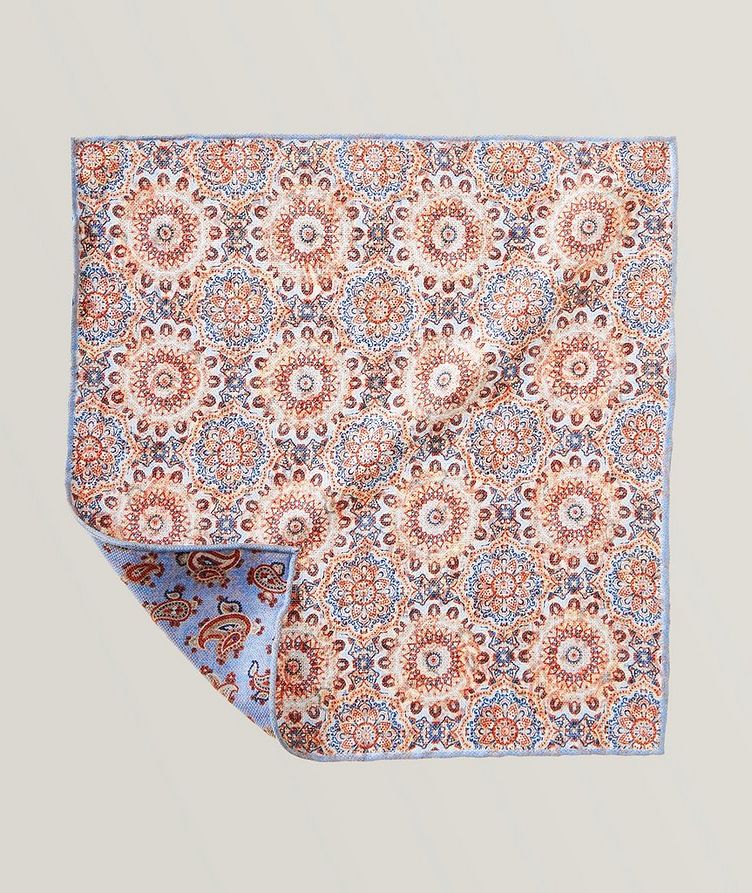 Neat Patterned Silk Pocket Square image 0