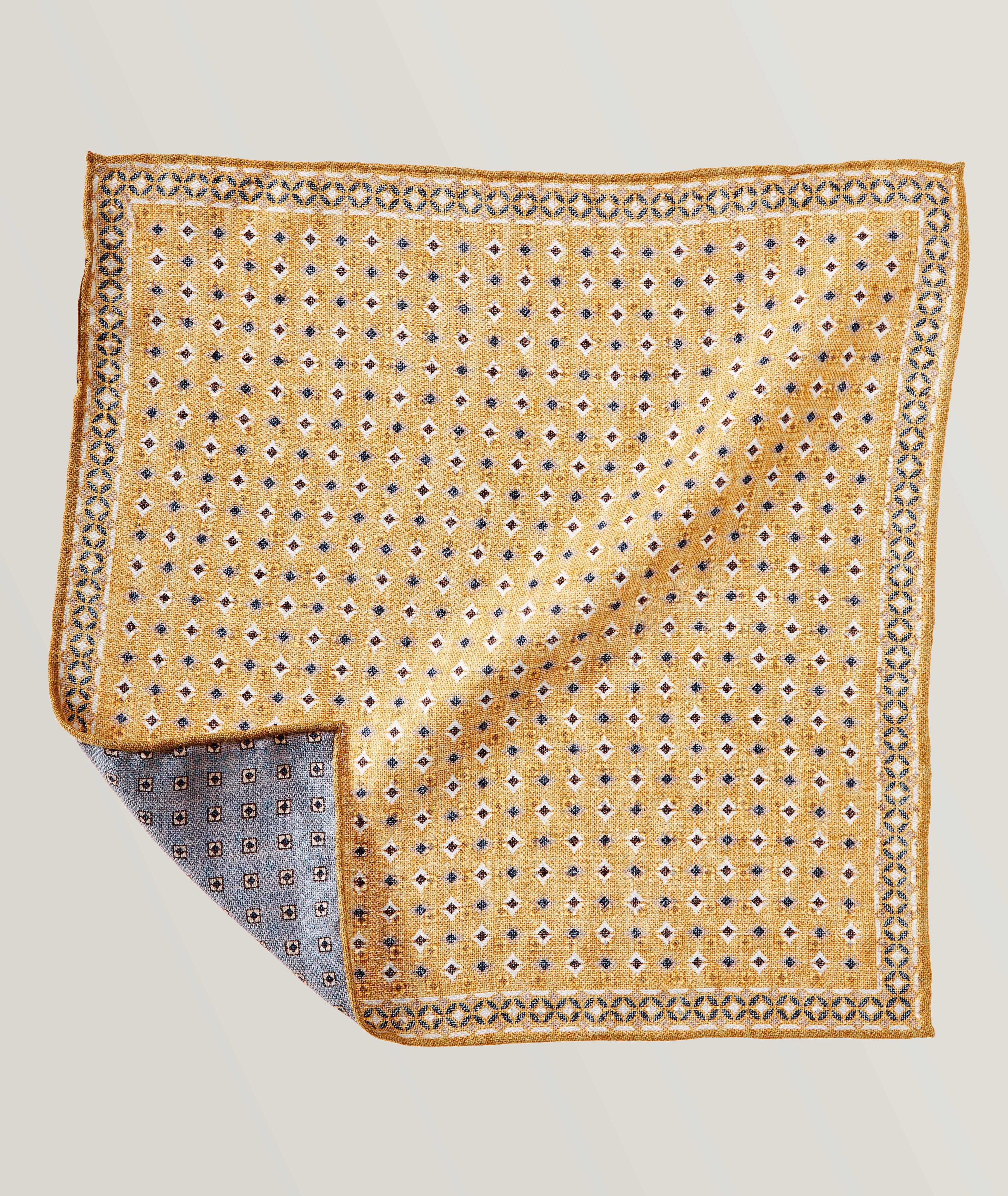 Neat Patterned Silk Pocket Square image 0