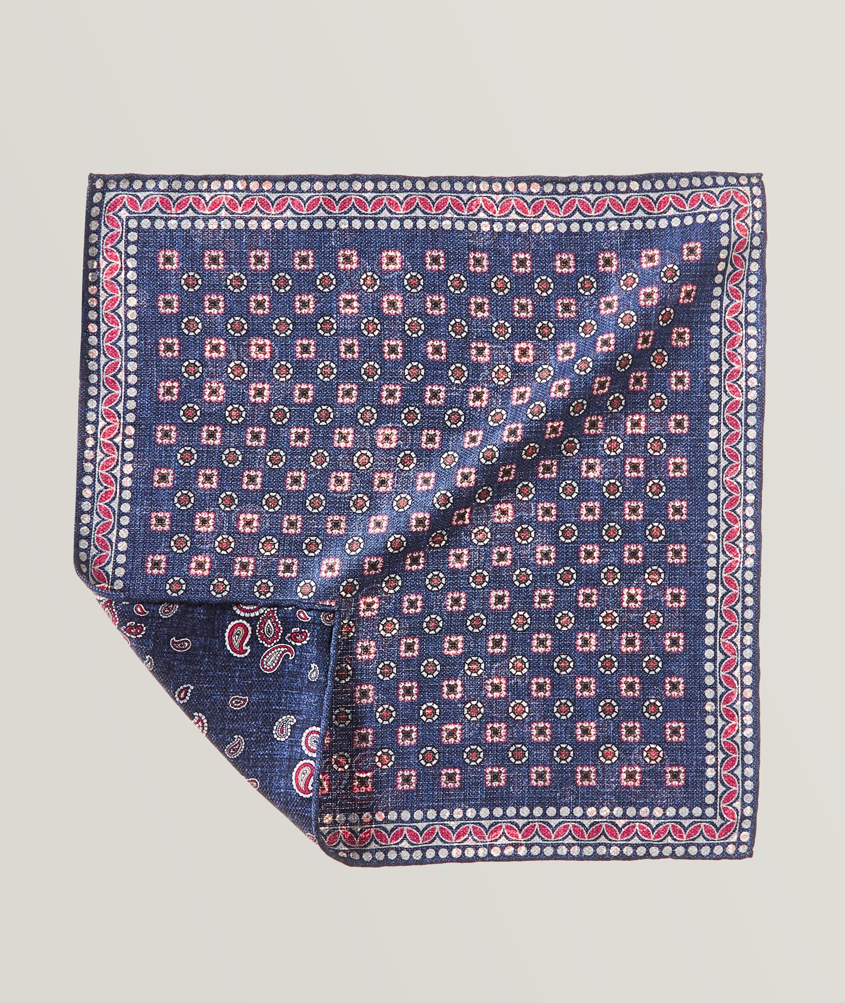 Neat and Paisley Patterned Pocket Square image 0