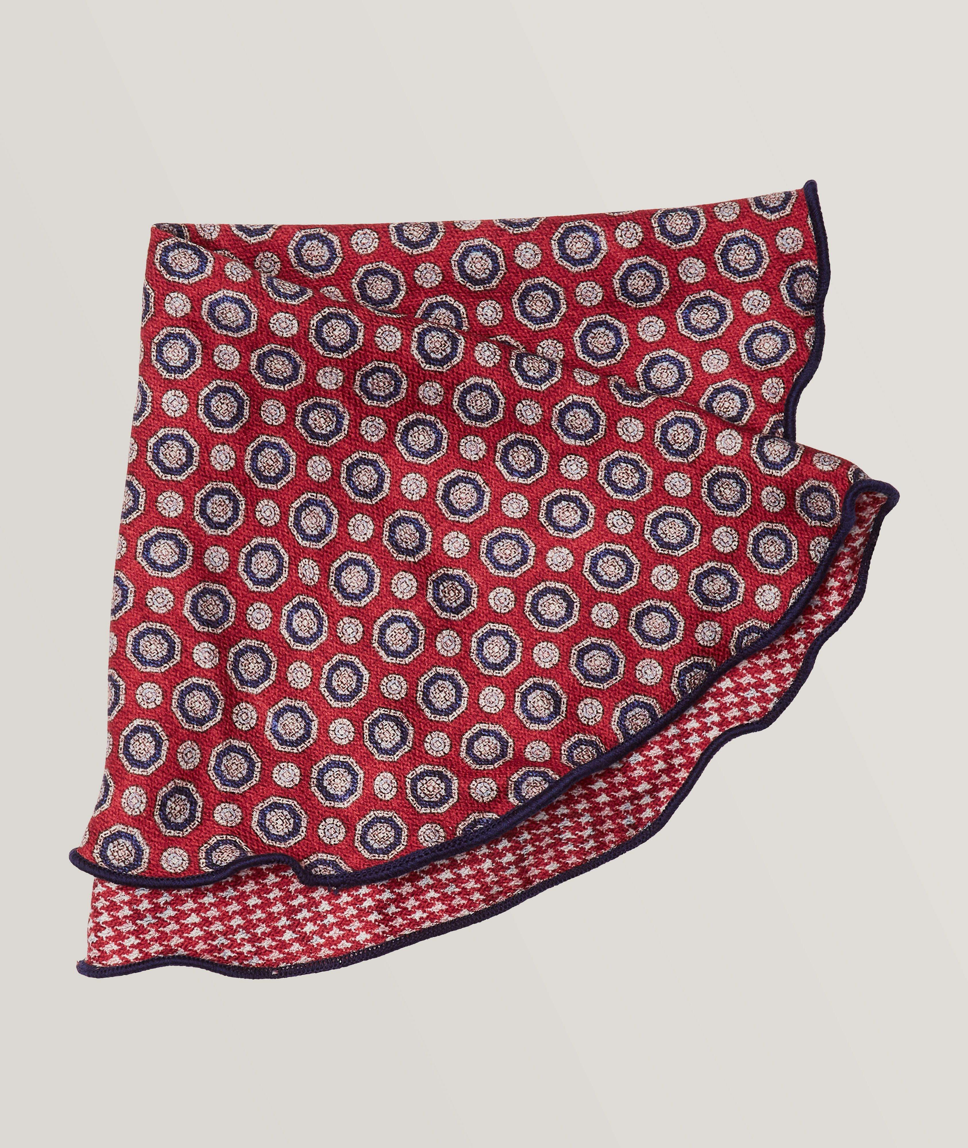 Reversible Mini Houndstooth and Neat Patterned Pocket Circle  image 0