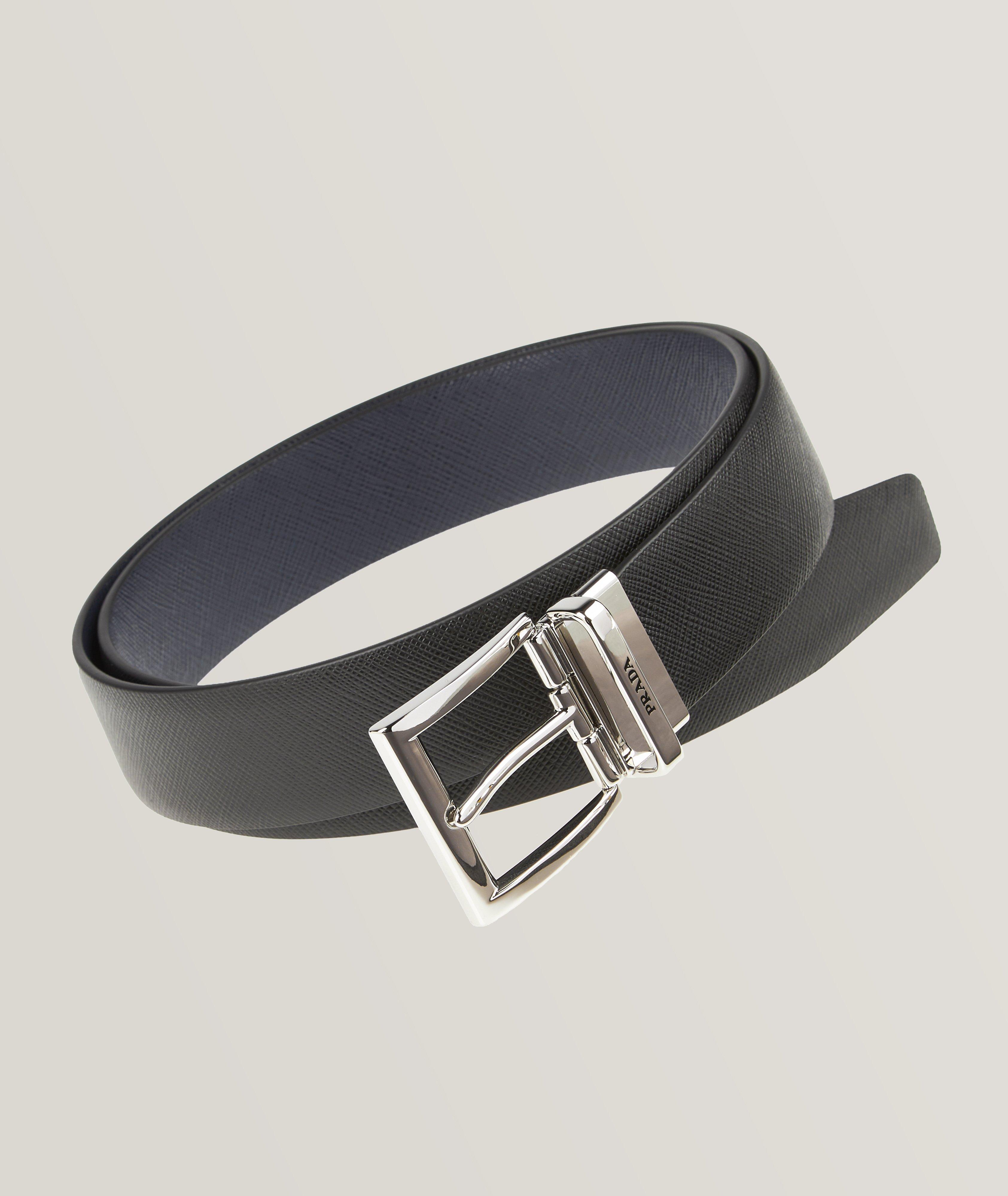 Reversible Saffiano Leather Dress Belt image 0