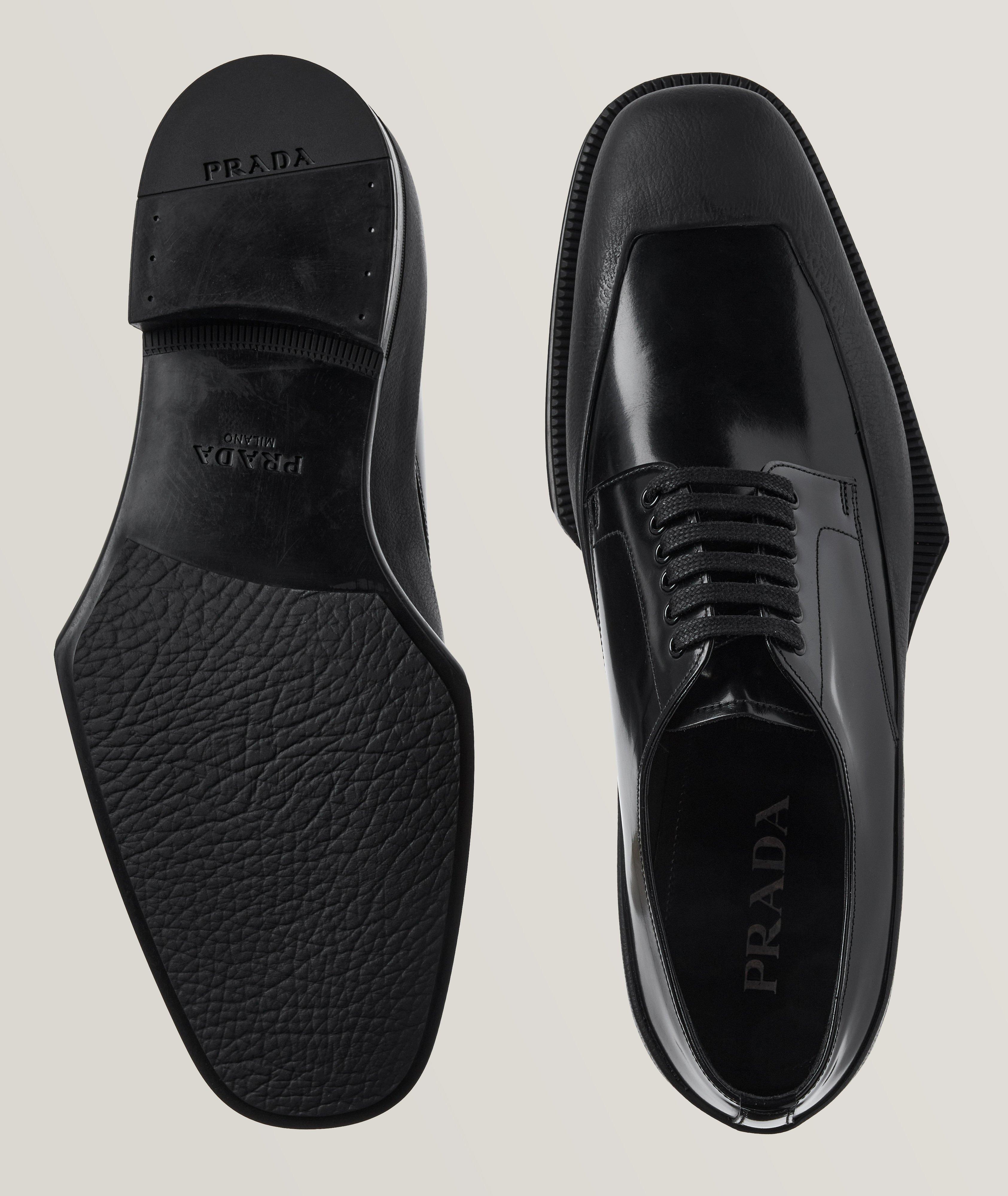 Prada Leather Shell Expander Lace-Up Derbies | Dress Shoes | Harry