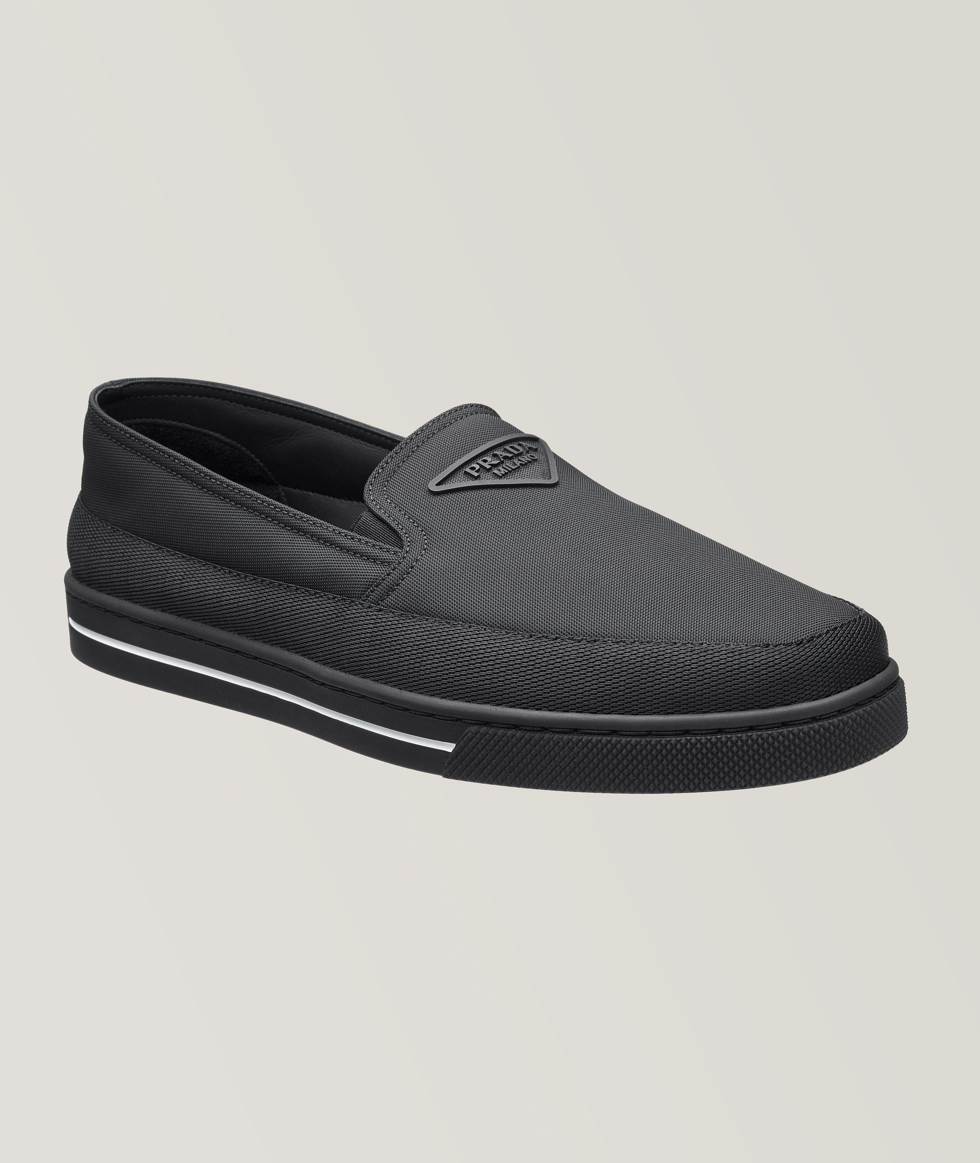 Prada mens best sale slip on sneakers