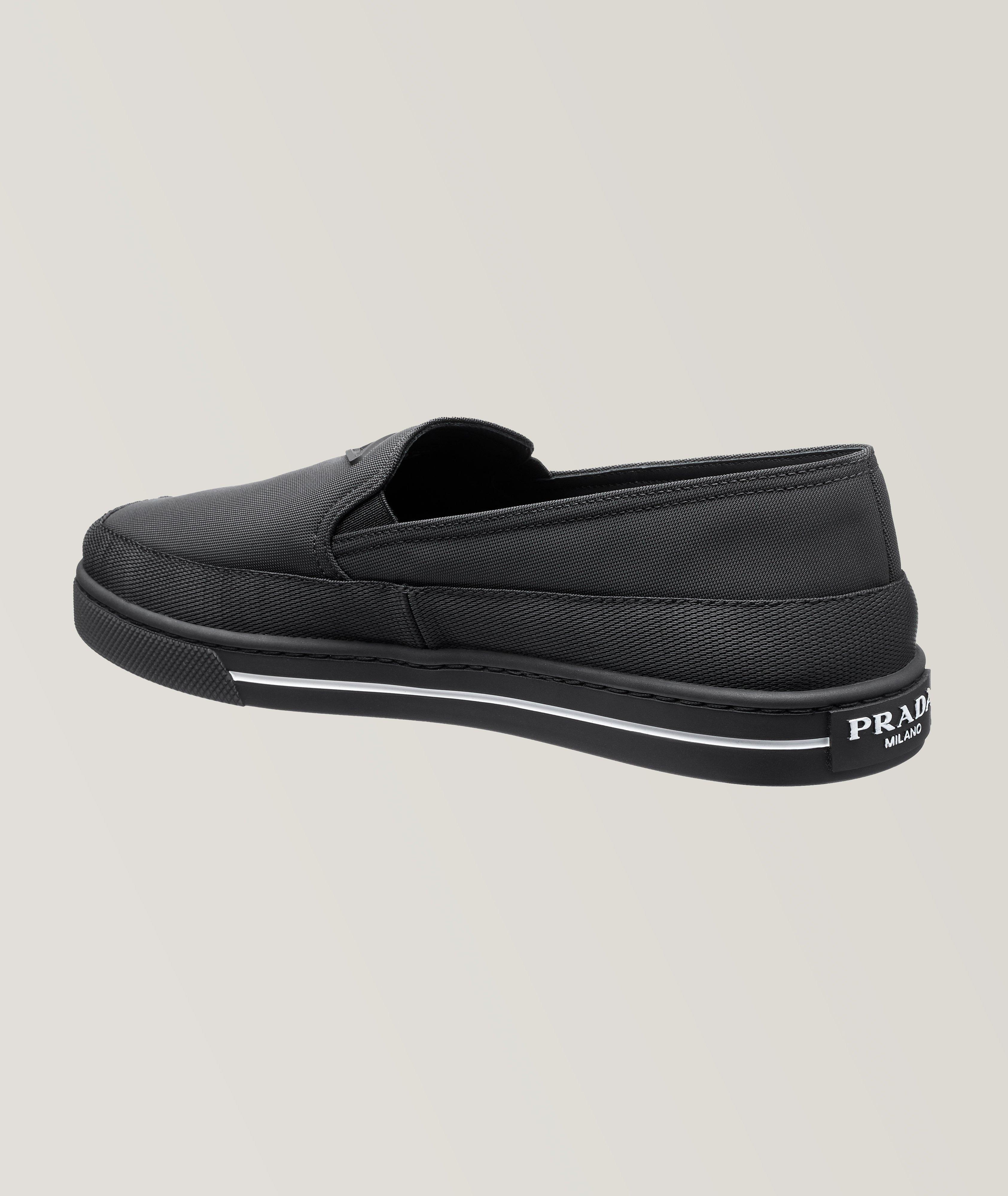 Prada leather slip on 2024 sneaker